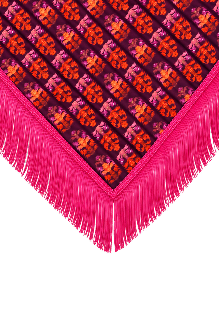 The Fringed Scarf Stitches Plum