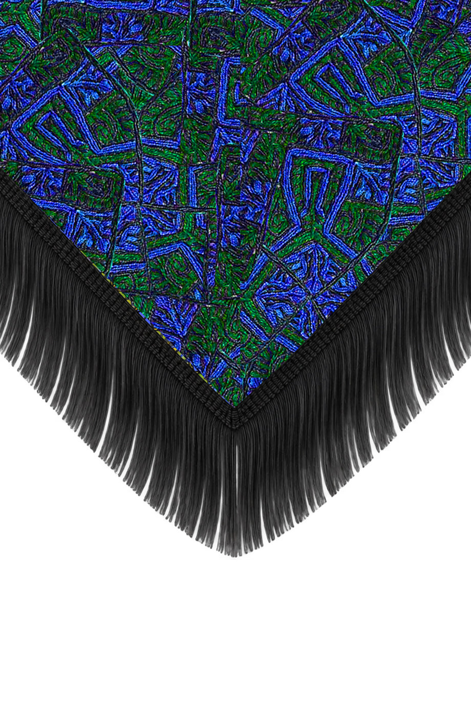 The Fringed Scarf Argalios Blue&Green