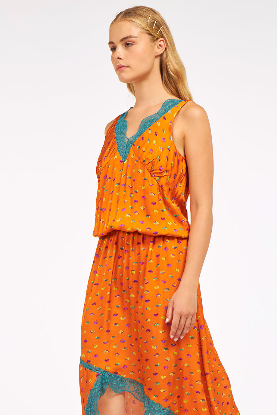 Jasmine Dress Petals Bronze