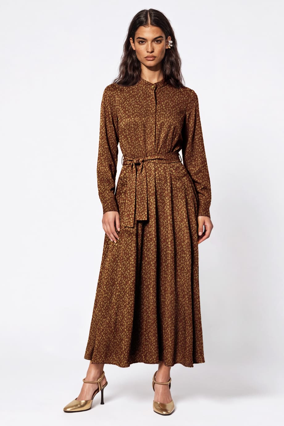 Lara Dress Animal Chestnut