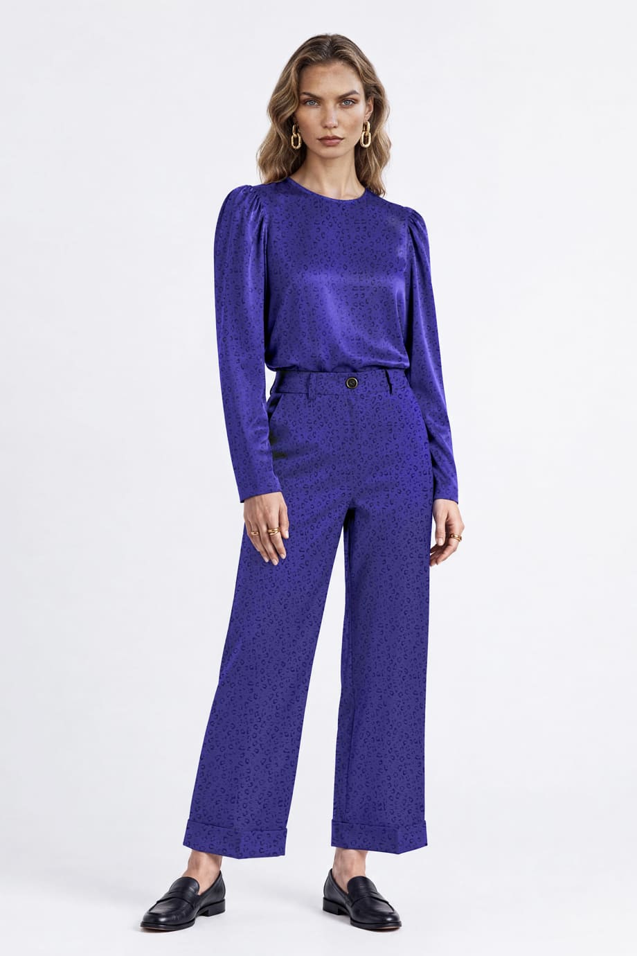 Nala Blouse Animal Blue