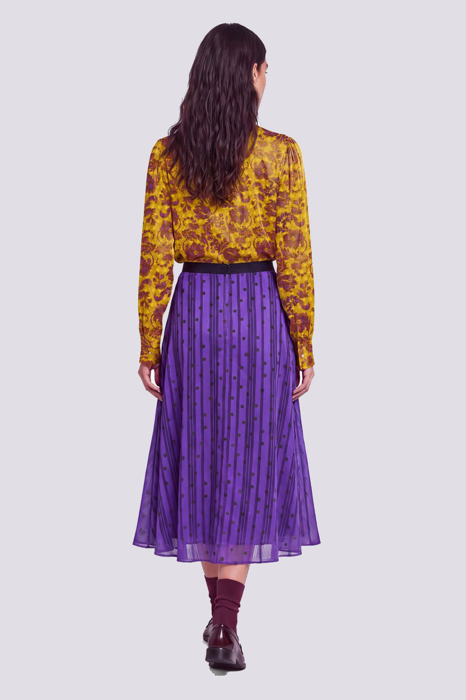 Gold Skirt Dots Purple