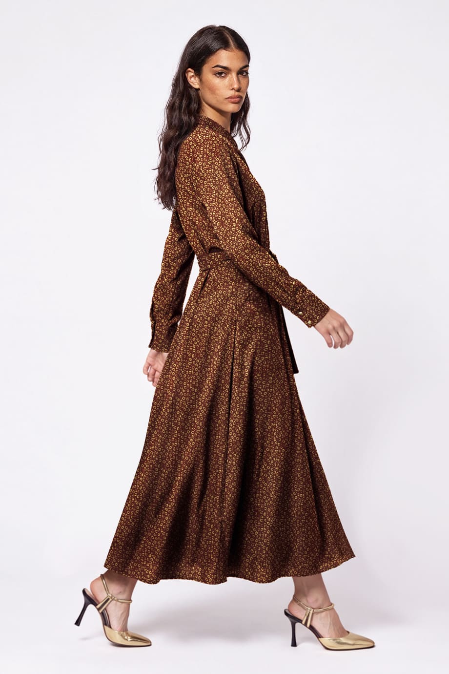 Lara Dress Animal Chestnut