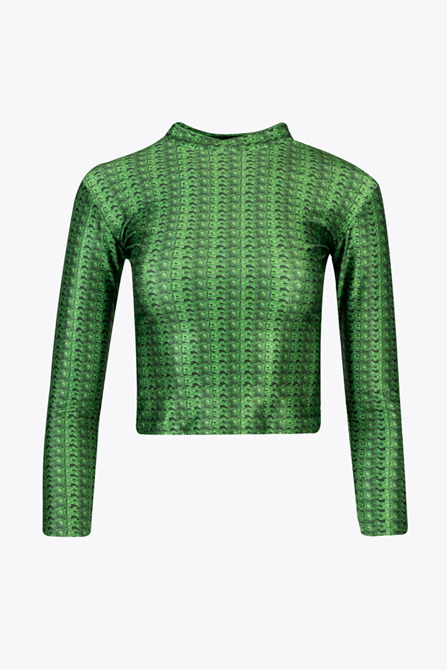 Stretchy Top Textured Weave Green