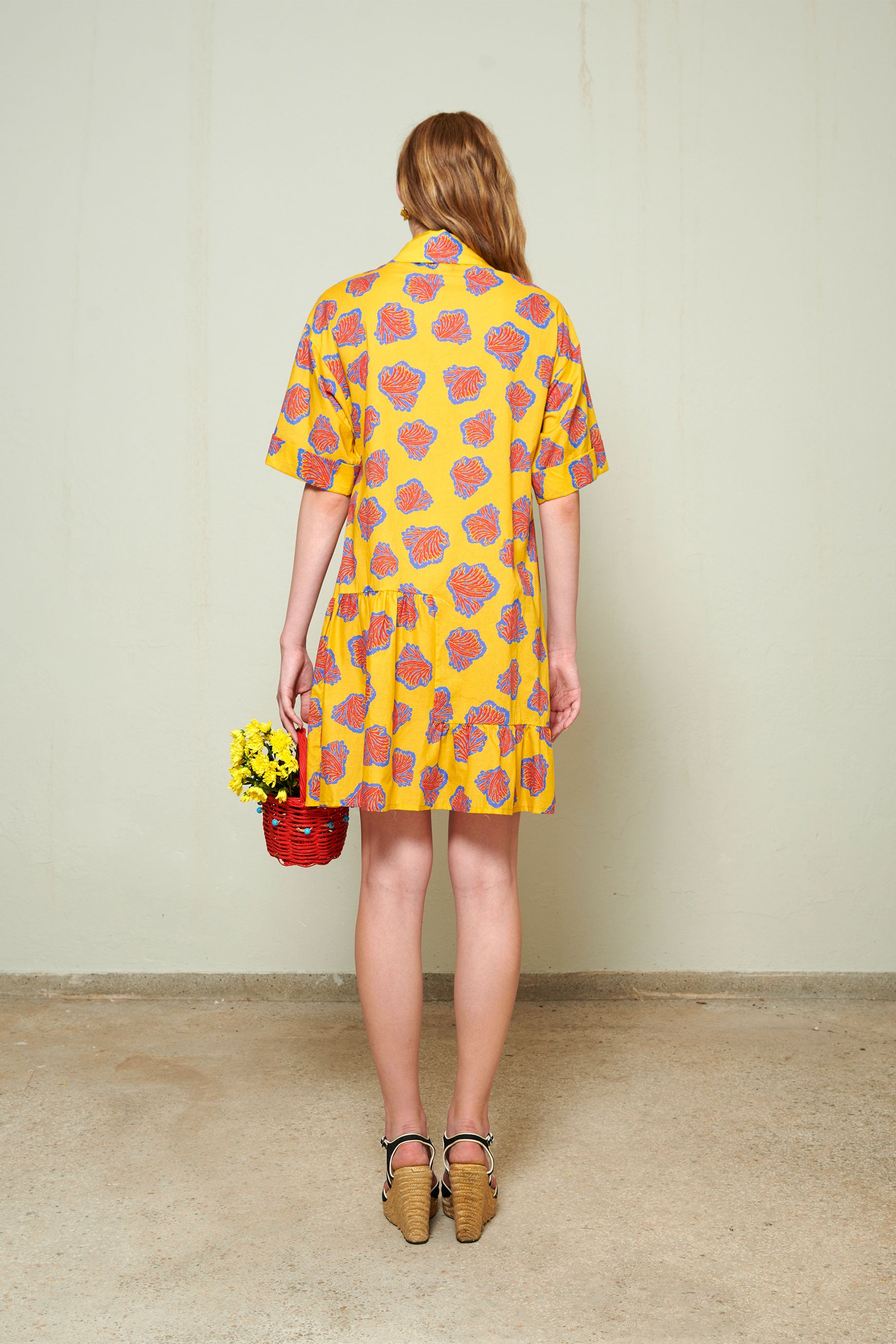 Alice Dress Corals Yellow