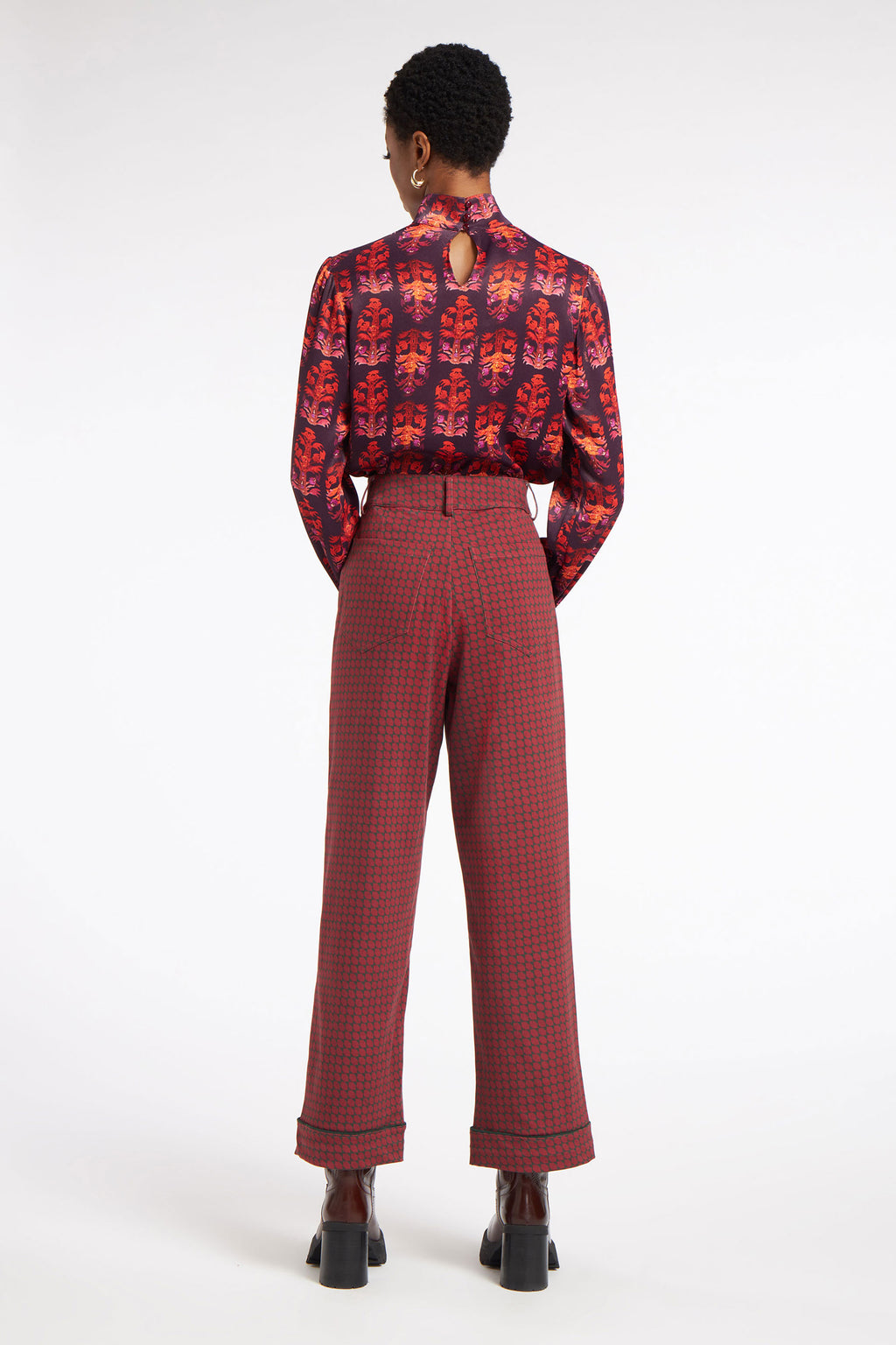 Basic Pants Diamonds Maroon