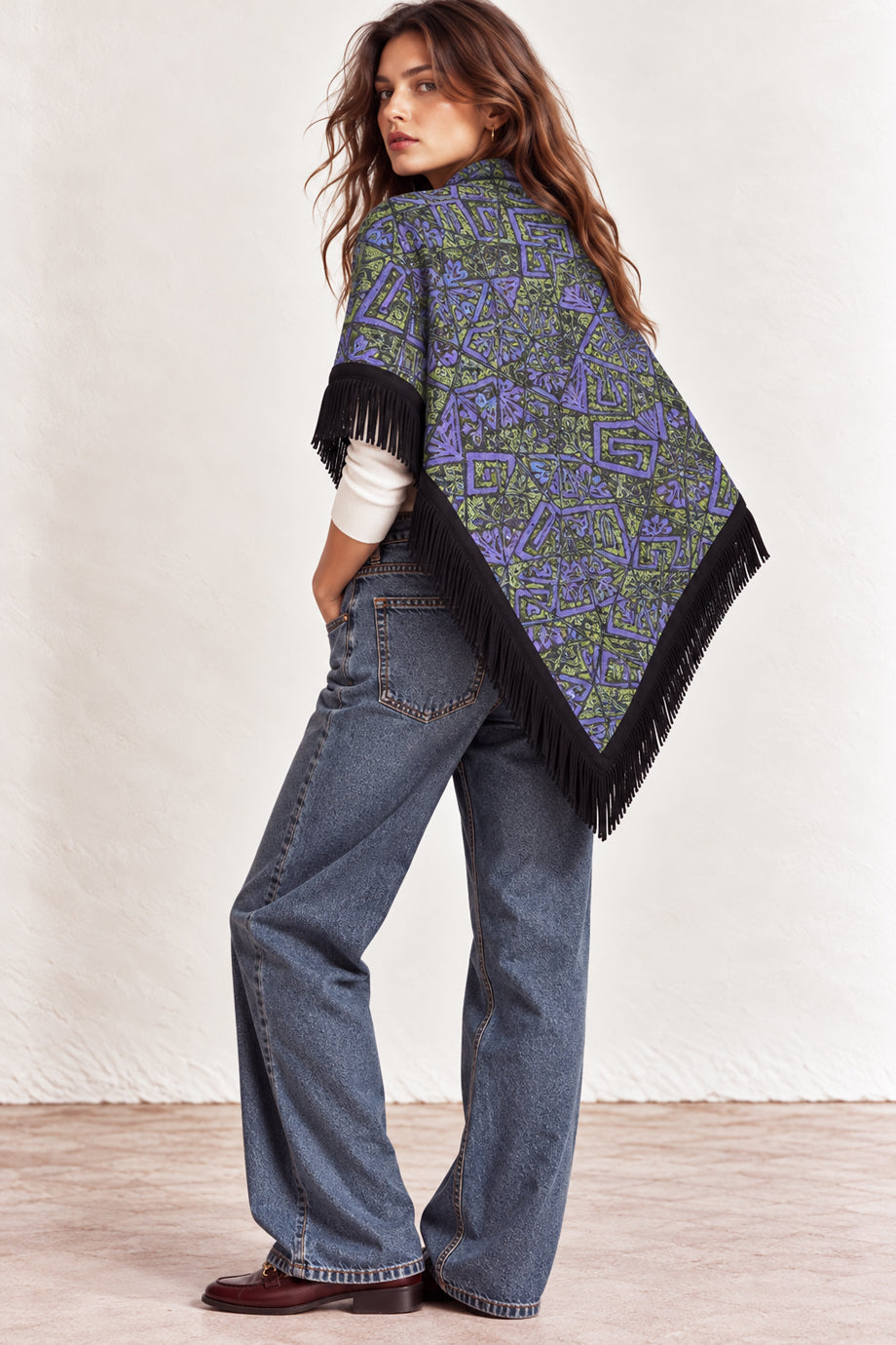 The Fringed Scarf Argalios Blue&Green