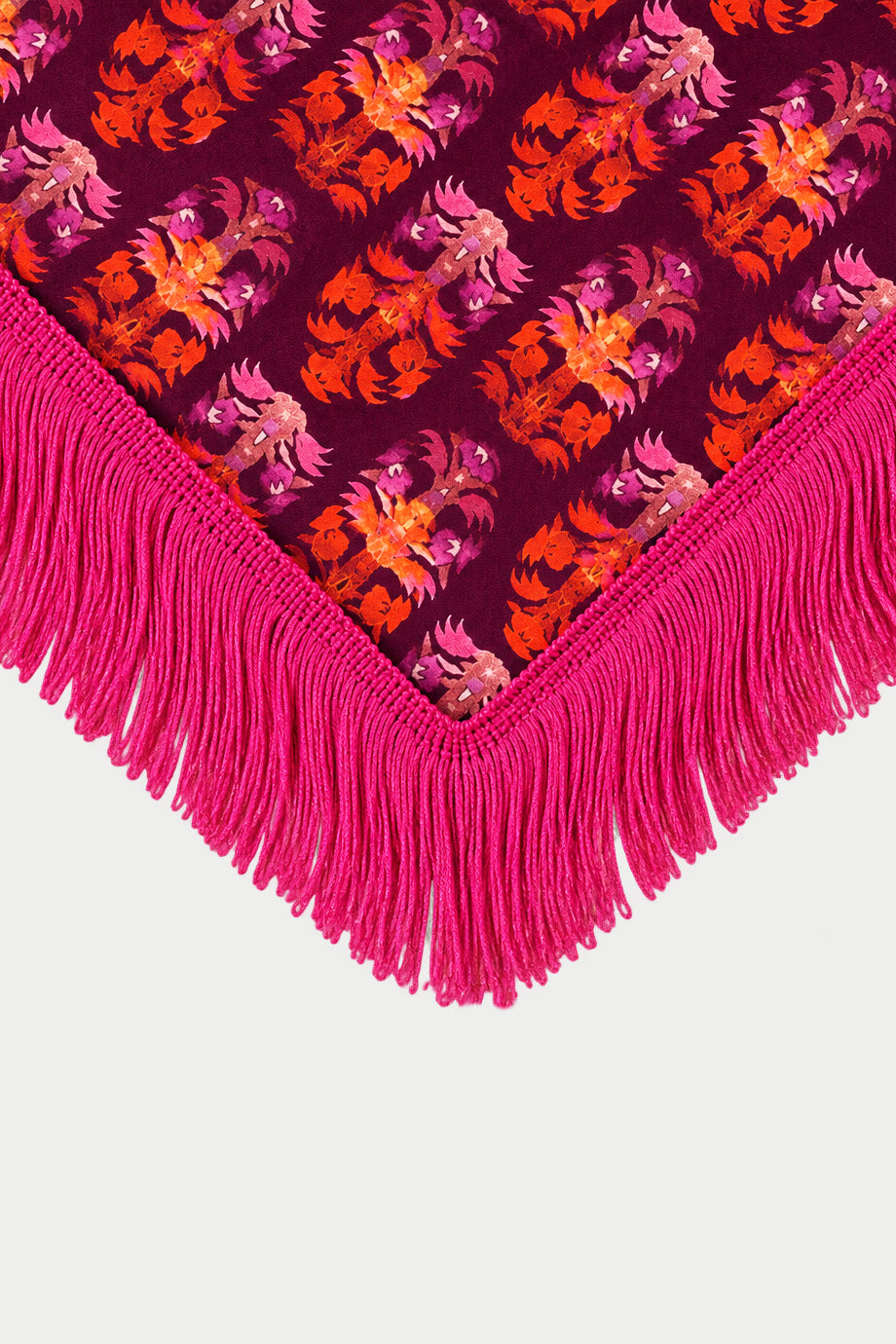 The Fringed Scarf Stitches Plum