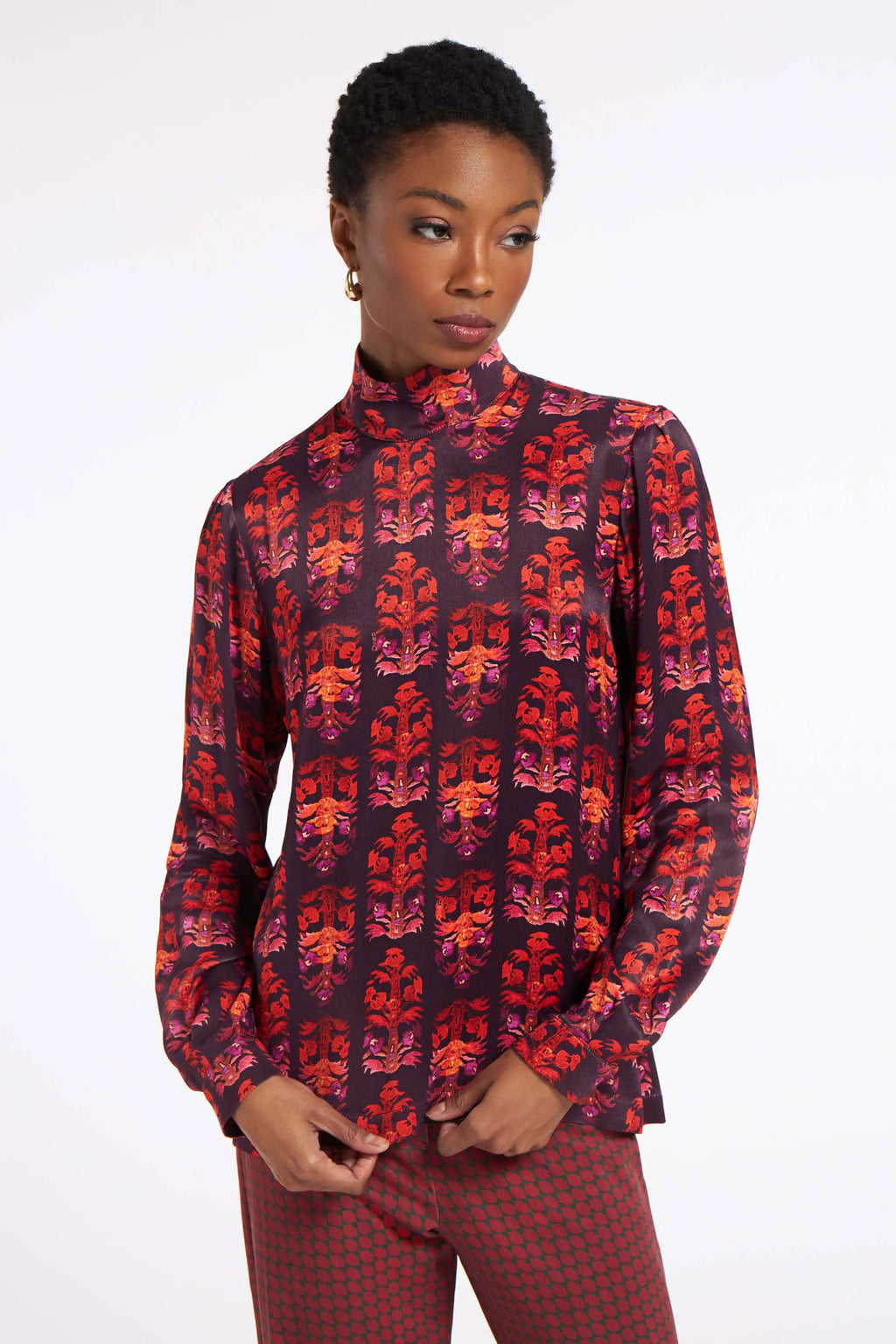 Chloe Blouse Stiches Plum