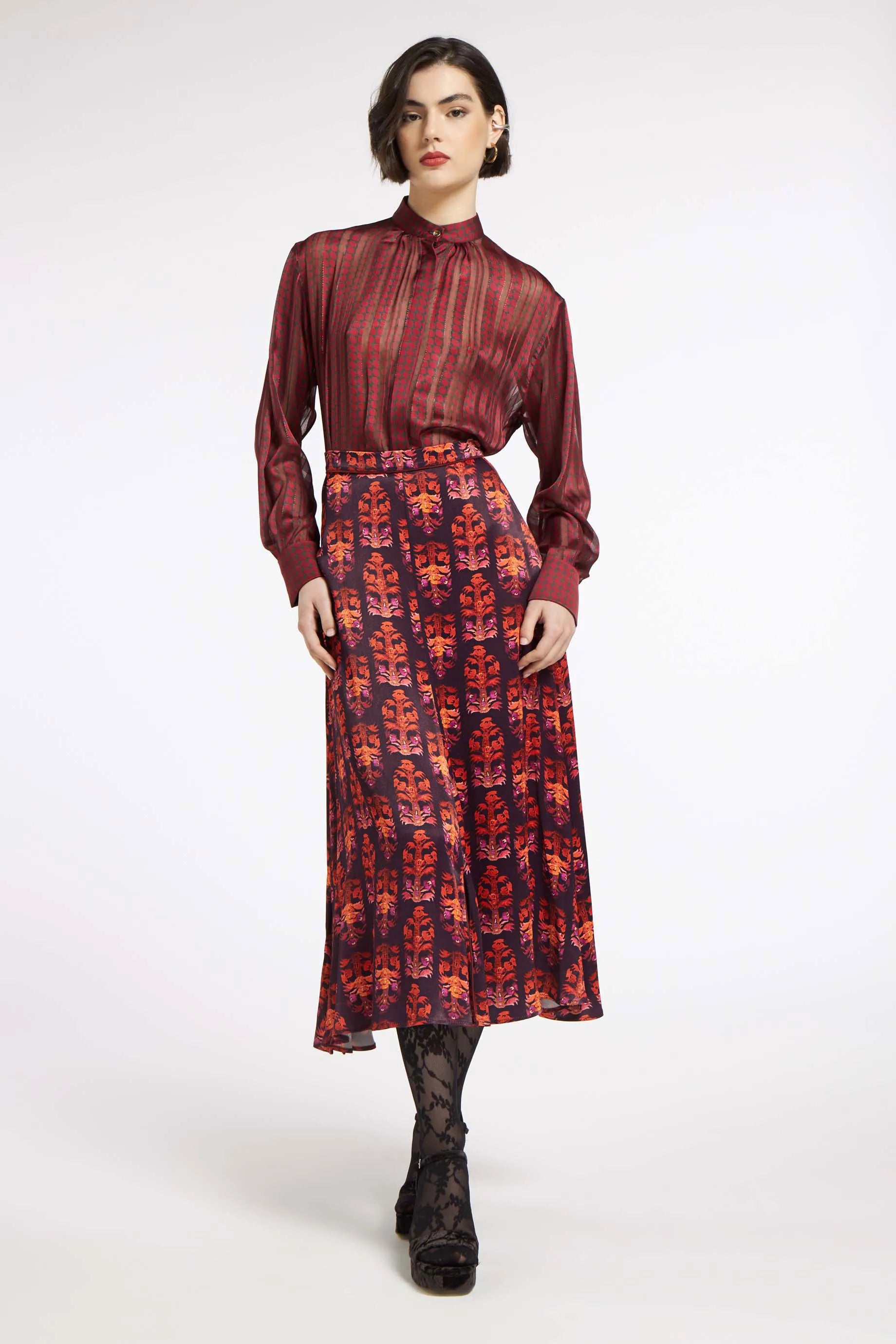 Chloe Skirt Stiches Plum