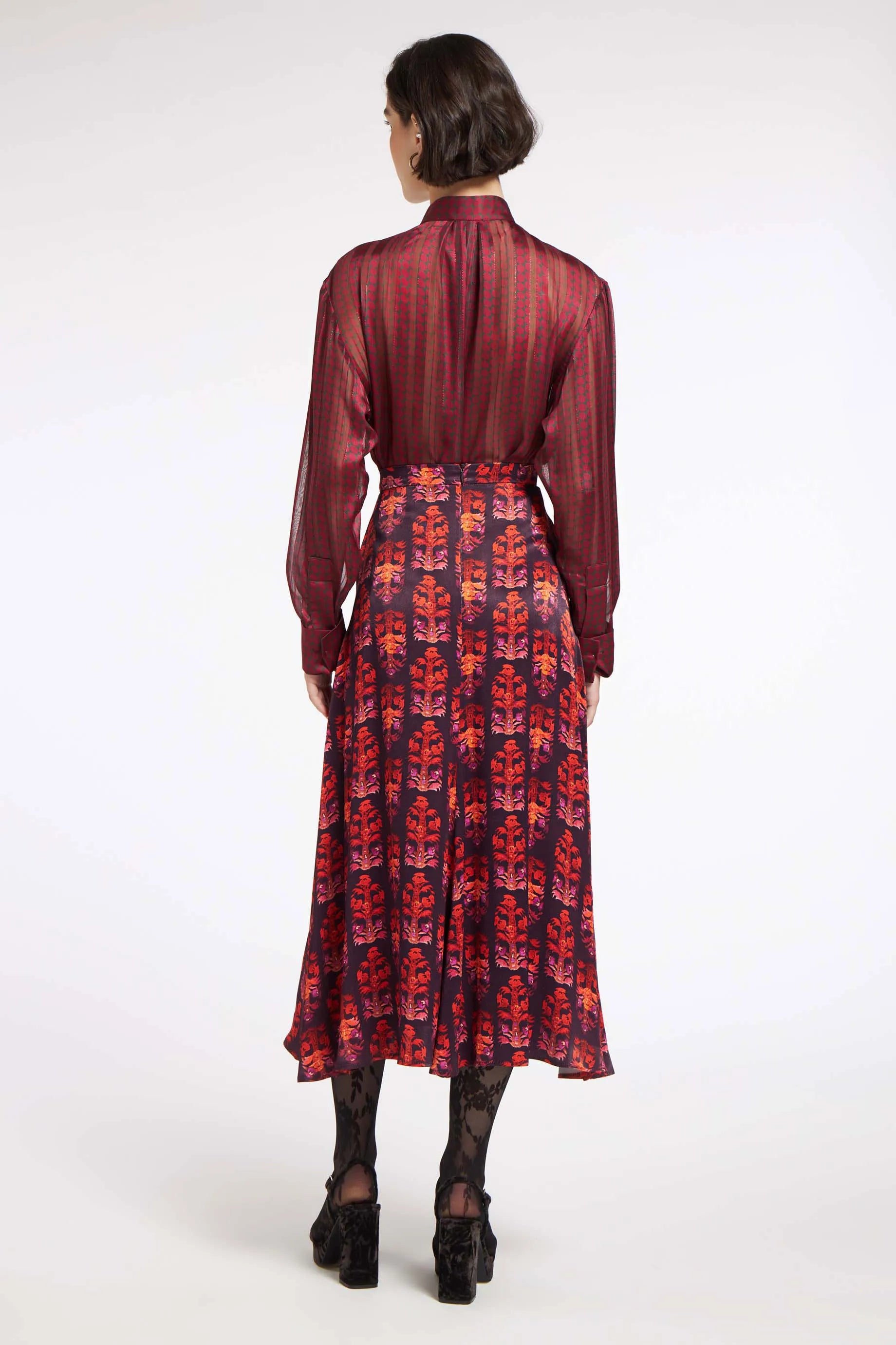 Chloe Skirt Stiches Plum