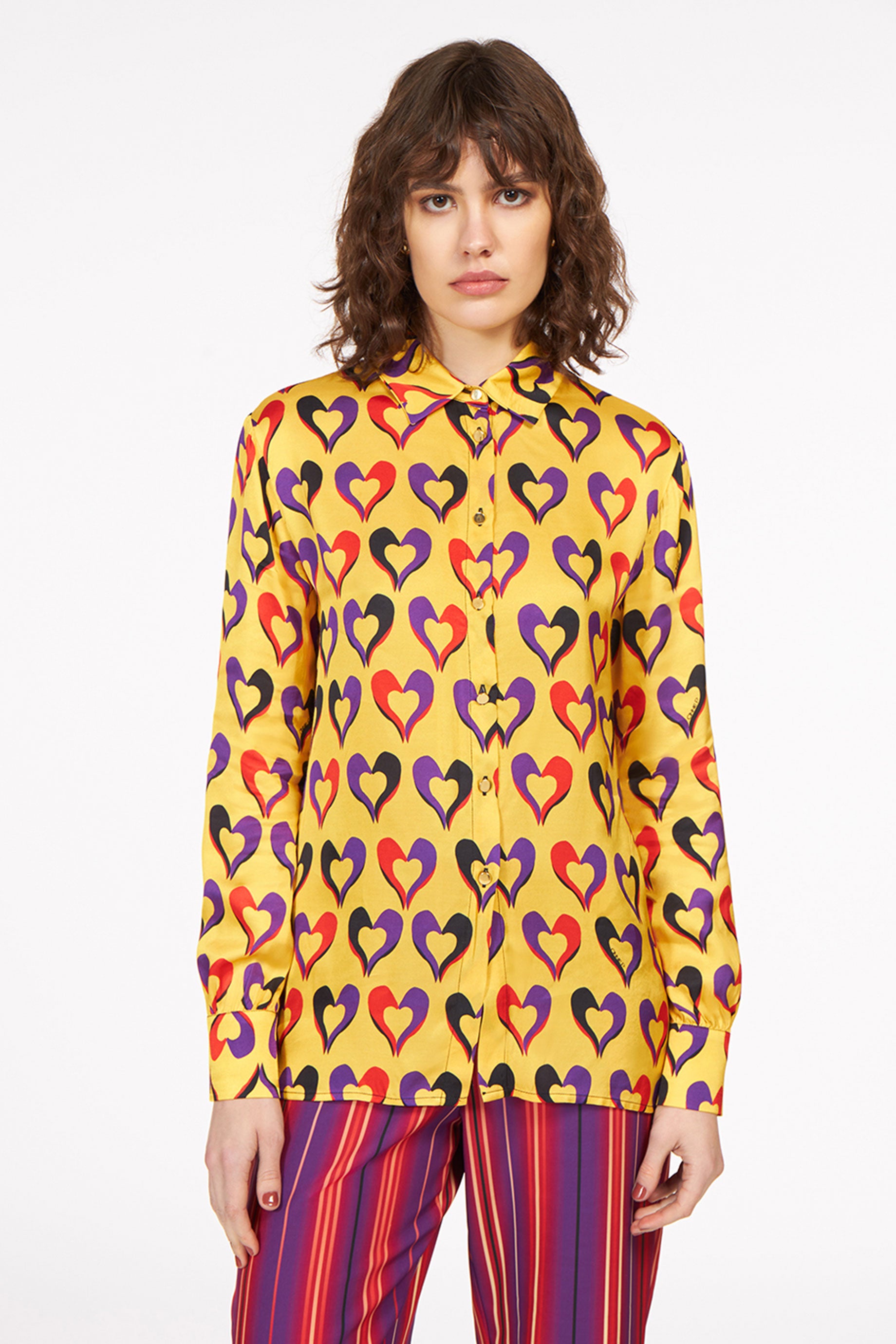 Classic Shirt Hearts Yellow