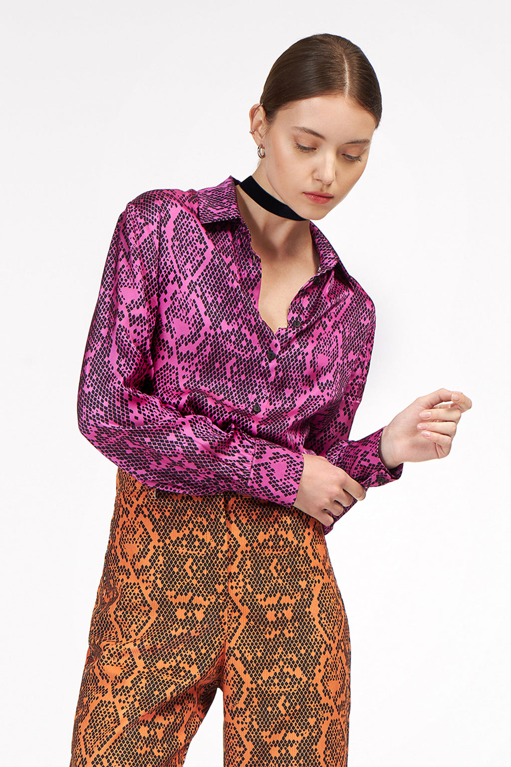 Classic Shirt Snake Pink