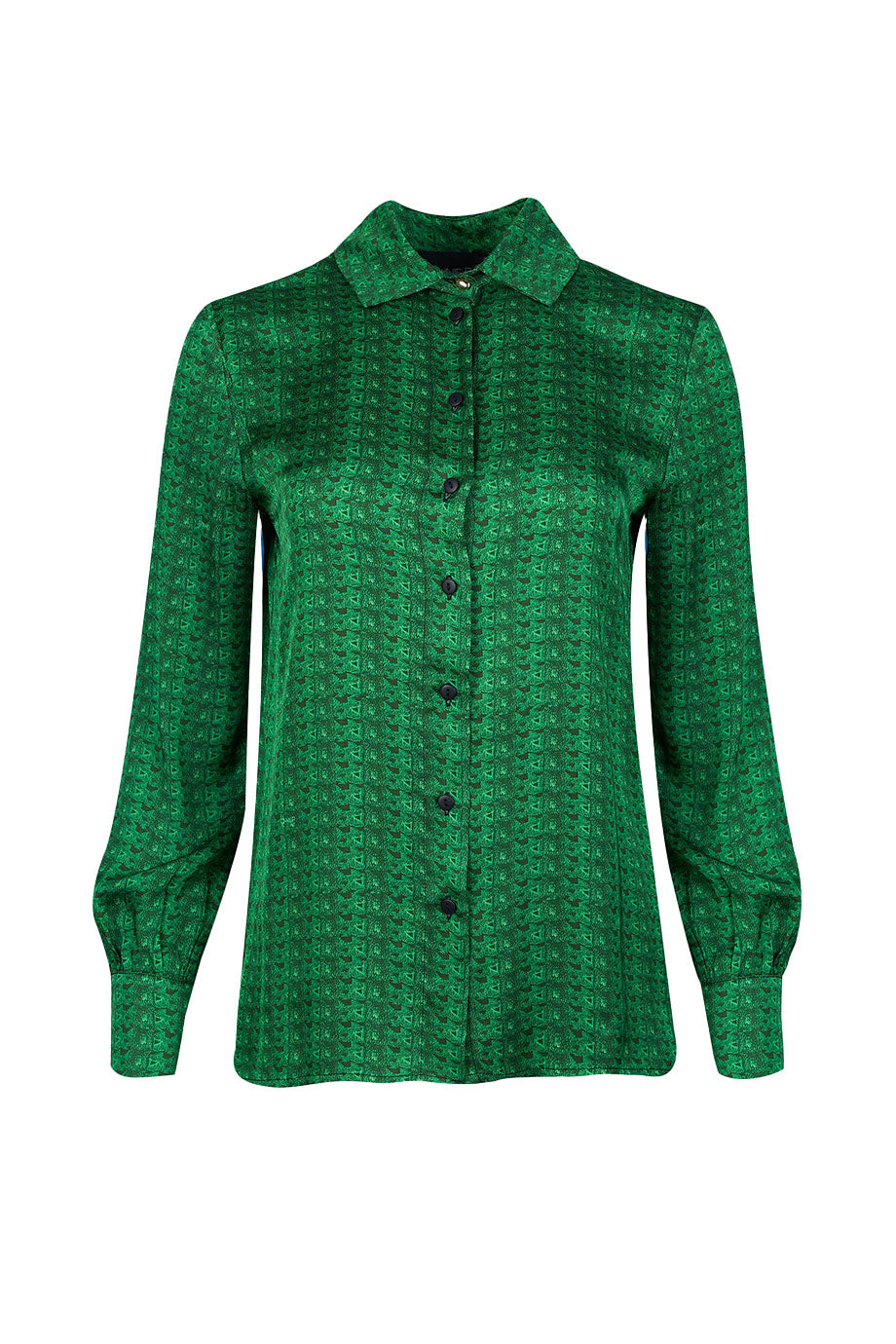 Classic Shirt Textured Weave Green