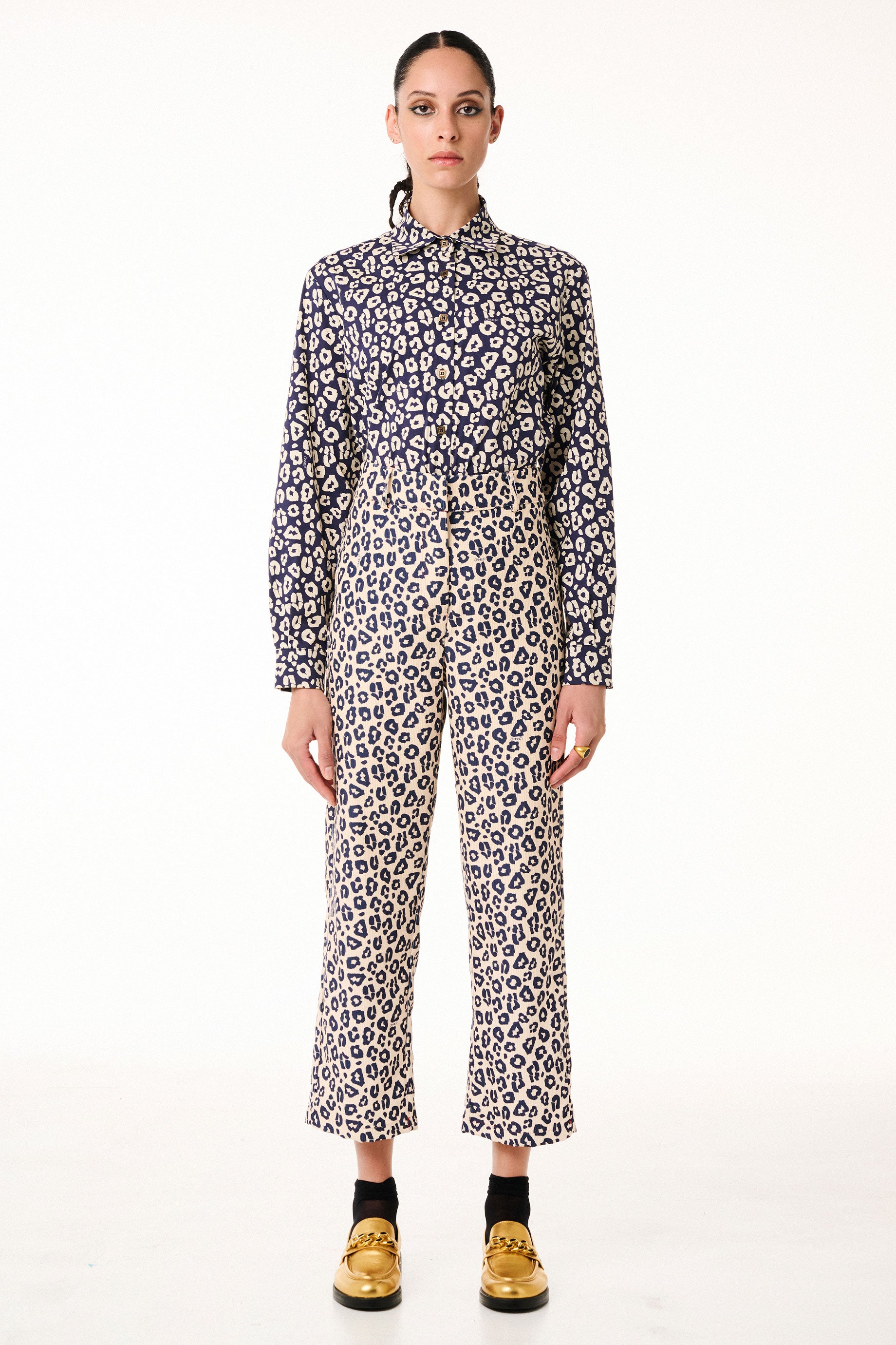 Cord Pants Animal Print