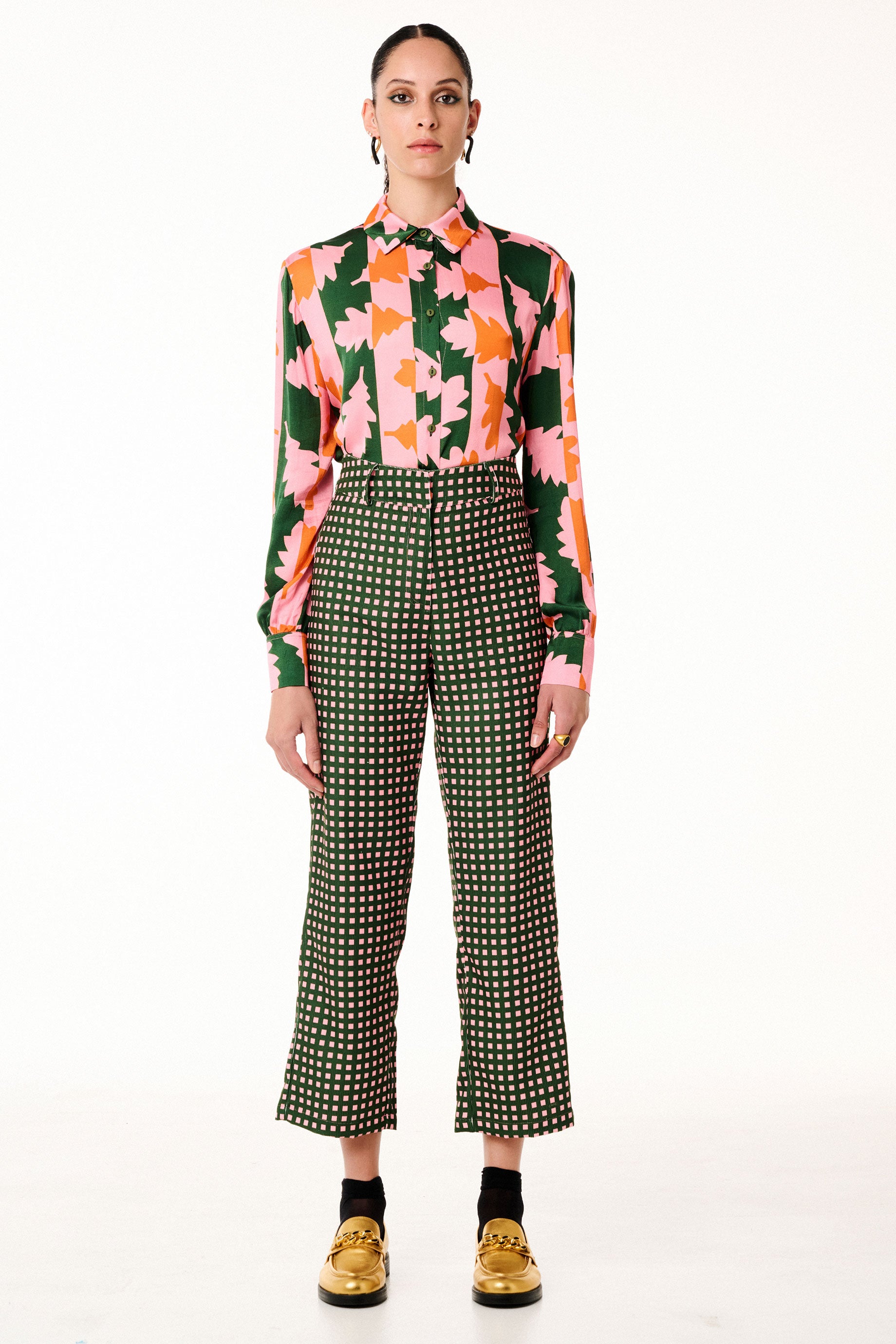 Cord Pants Square Pink