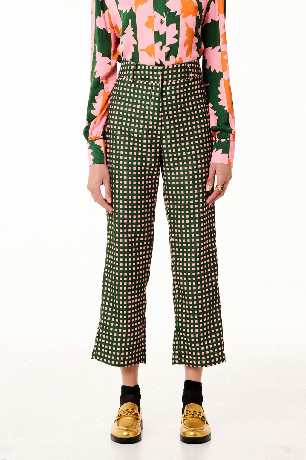 Cord Pants Square Pink