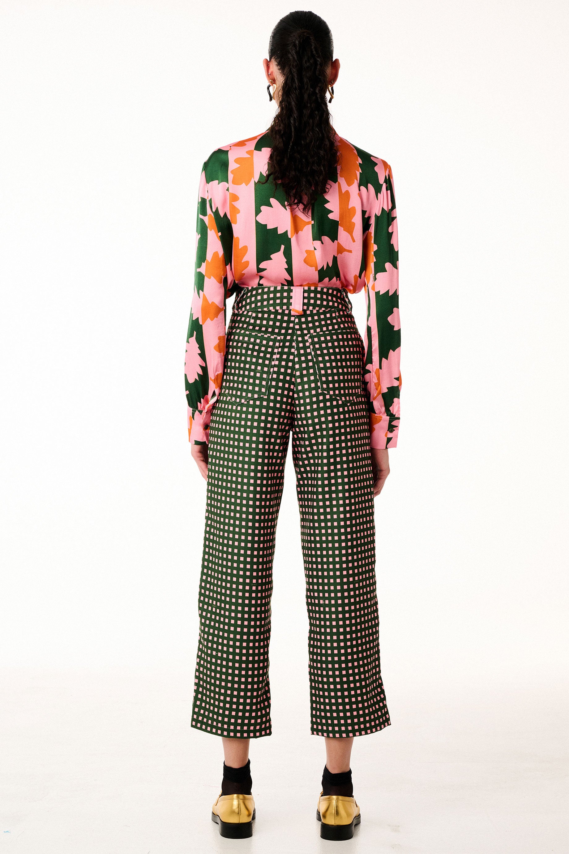 Cord Pants Square Pink