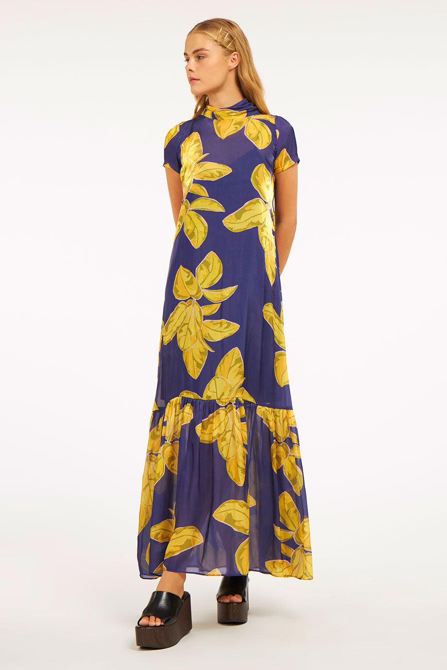 Grace Dress Yellow Fiori