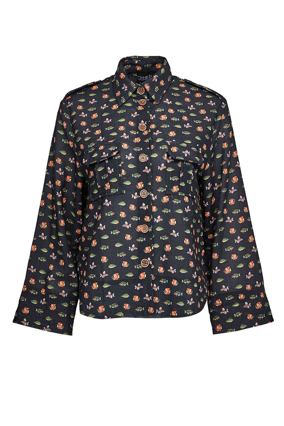 Short Safari Jacket Fish Parade