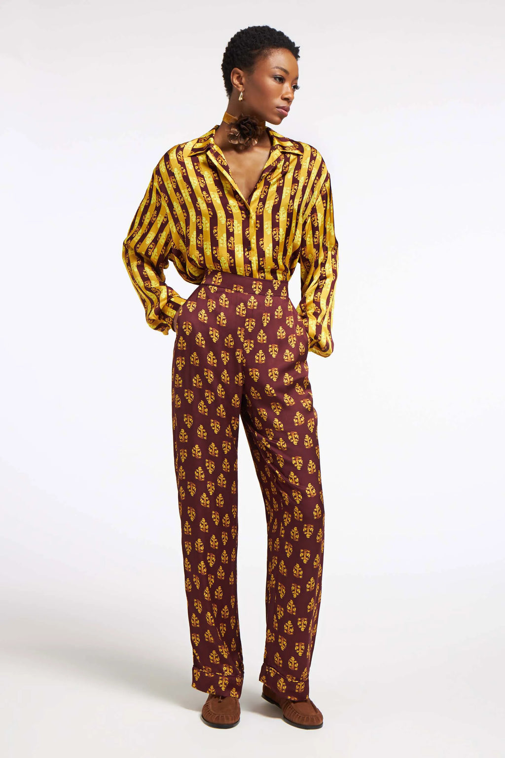 Jasmine Pants Embroidery Espresso