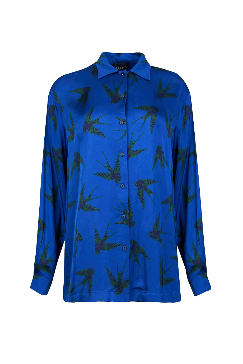 Jasmine Shirt Birds Blue Small