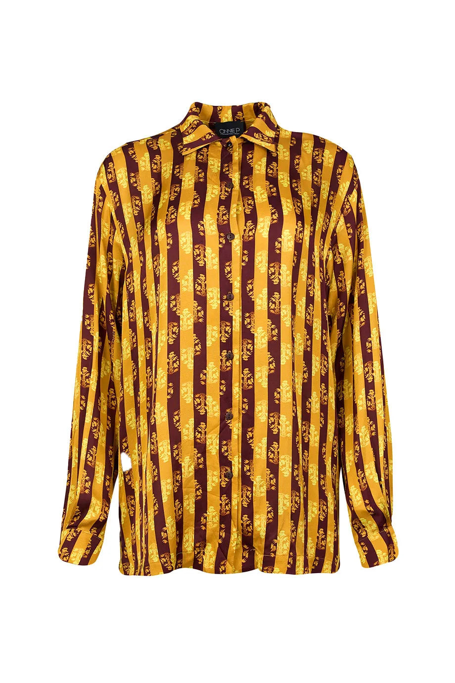 Jasmine Shirt Embroidery Mustard&Espresso