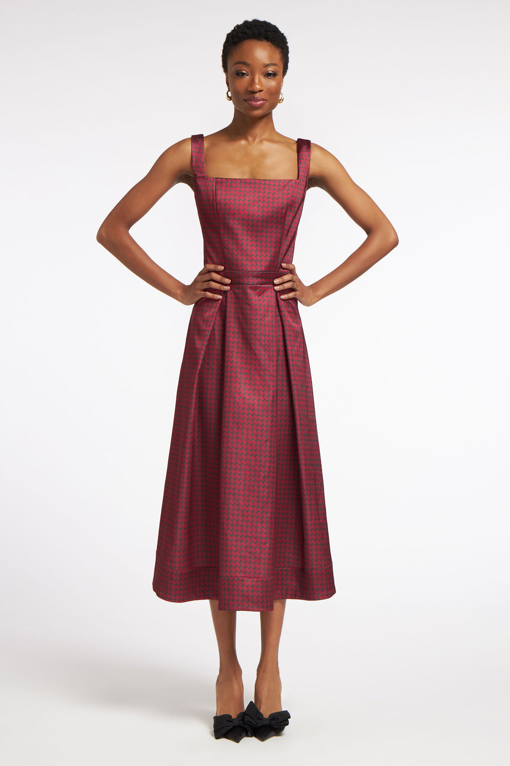 Kelly Dress Diamonds Maroon