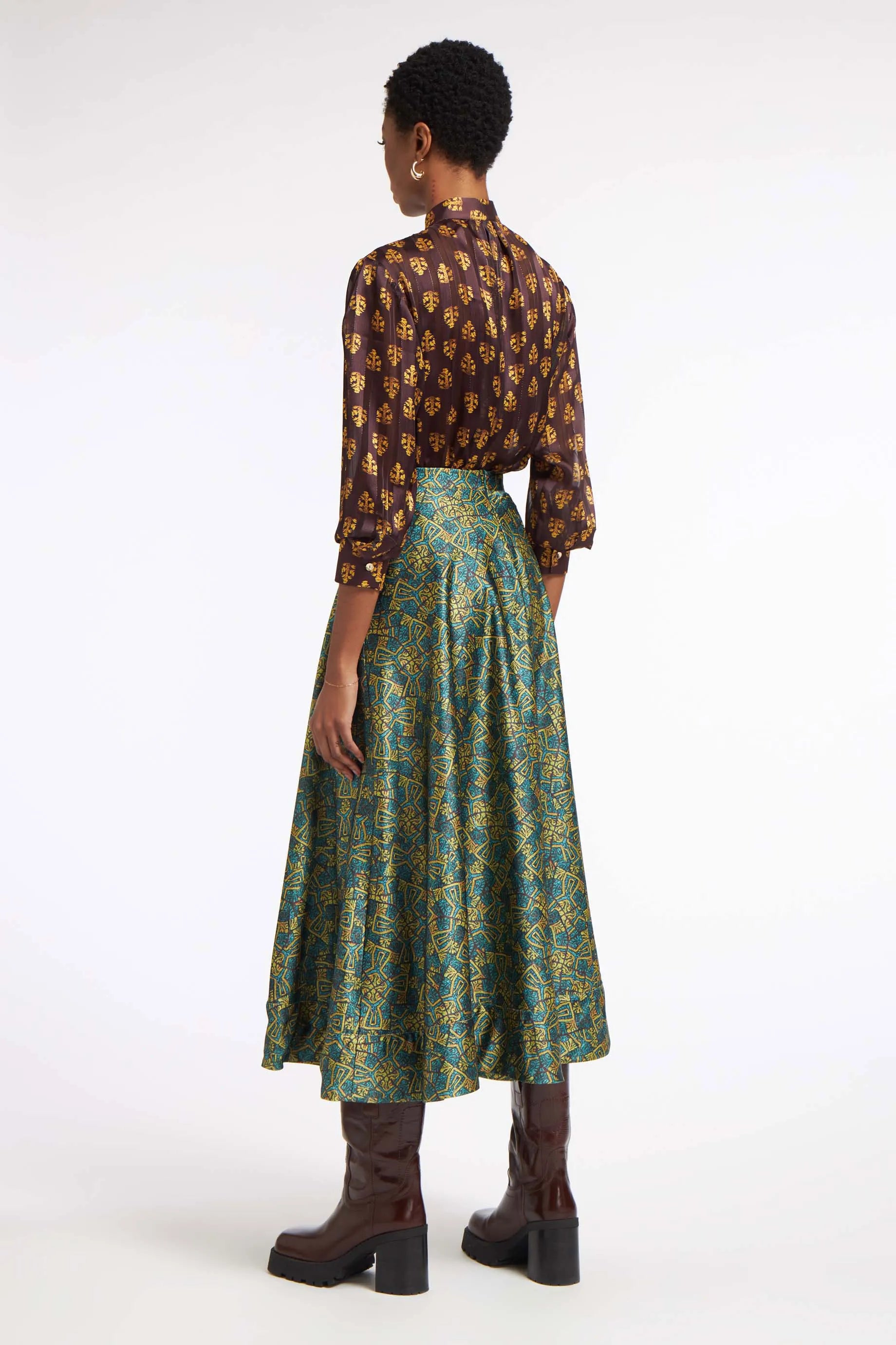 Kelly Skirt Argalios Turquoise&Yellow