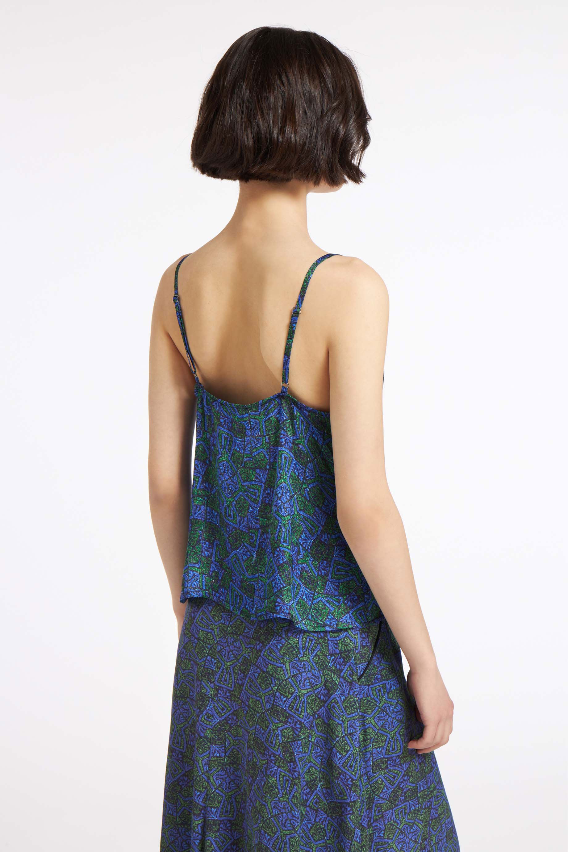 Lace Top Argalios Blue&Green