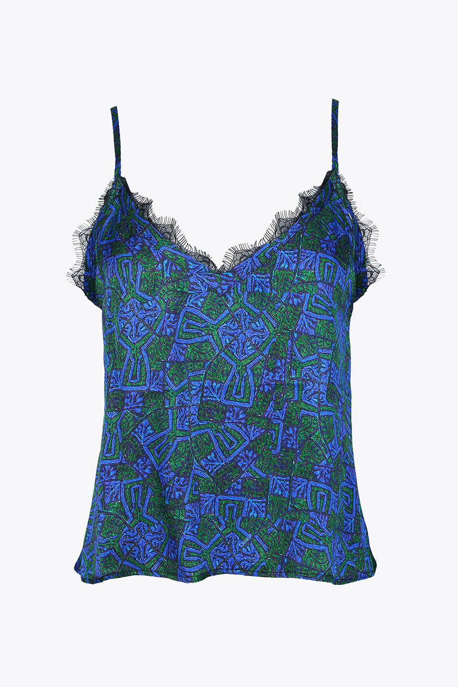 Lace Top Argalios Blue&Green
