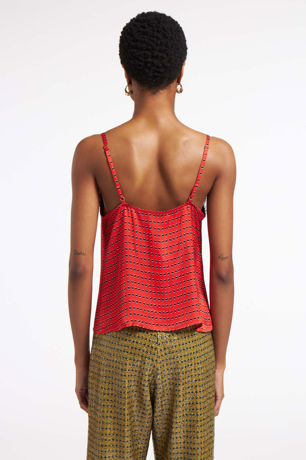 Lace Top Spots Red