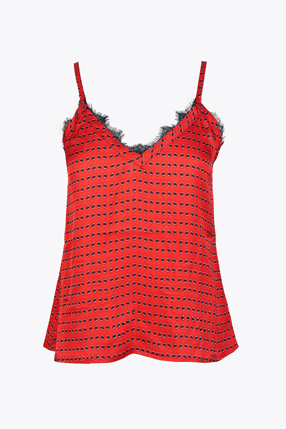 Lace Top Spots Red