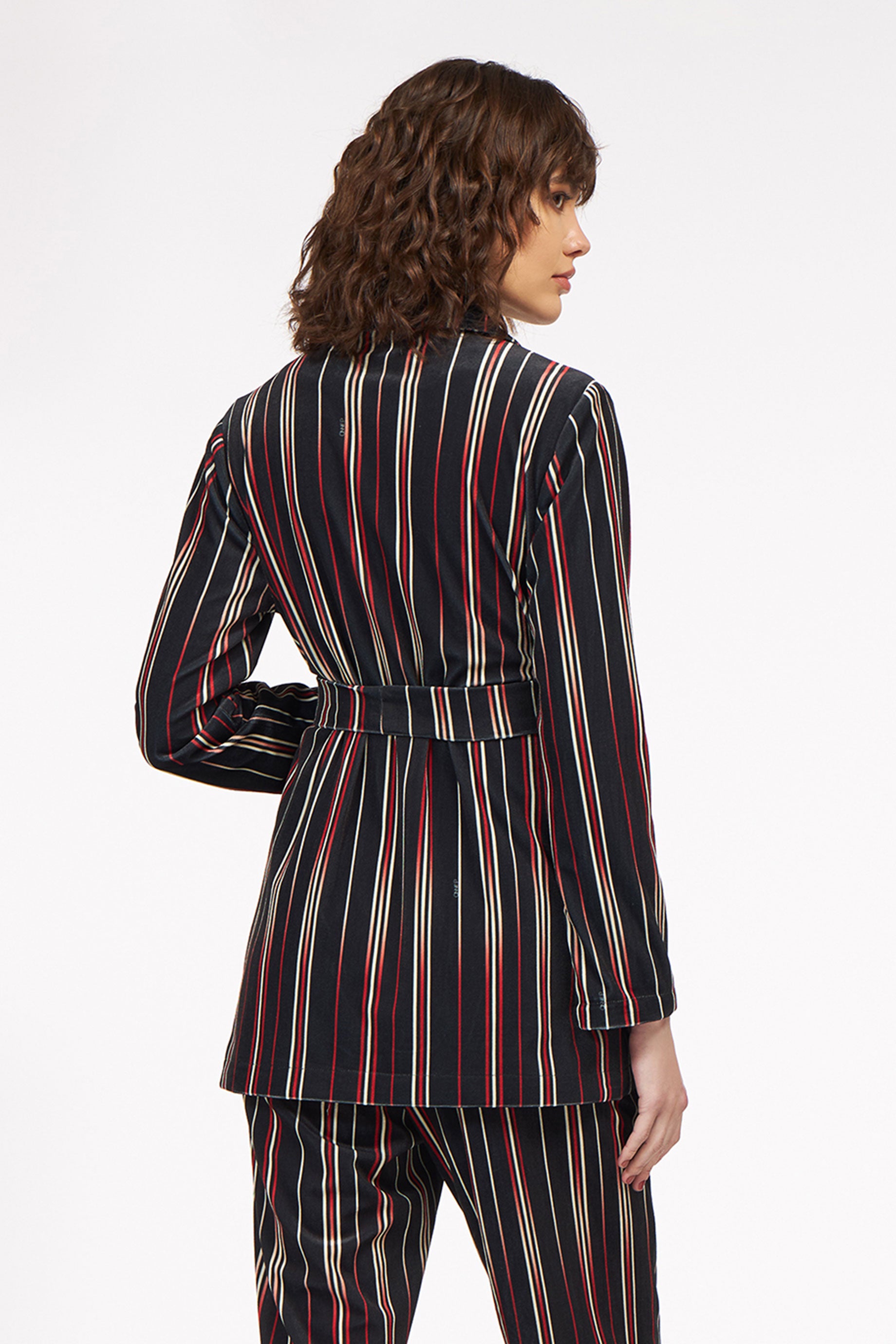 Lux Jacket Multi Lines Black