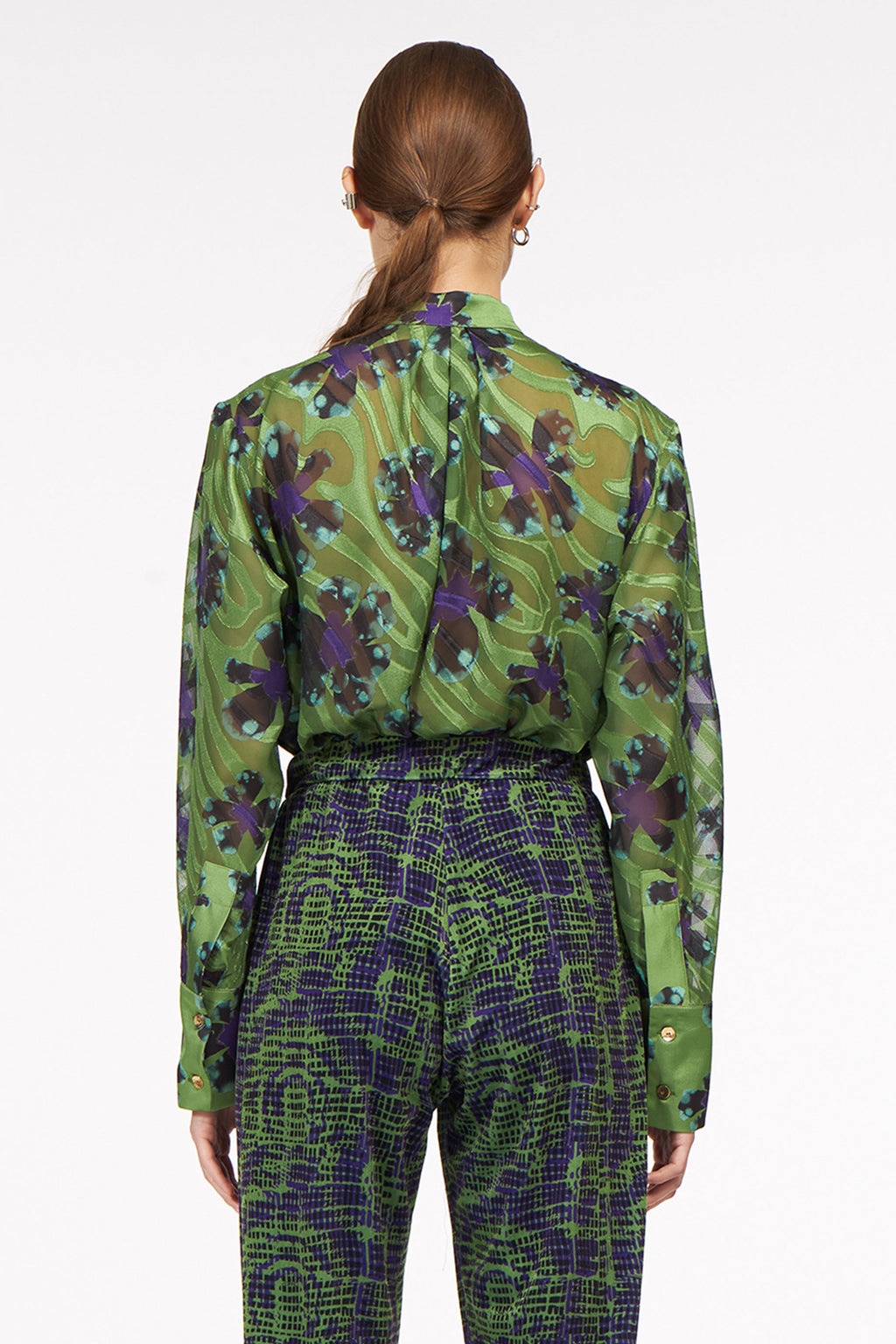 Lux Pants Mixed Square Green