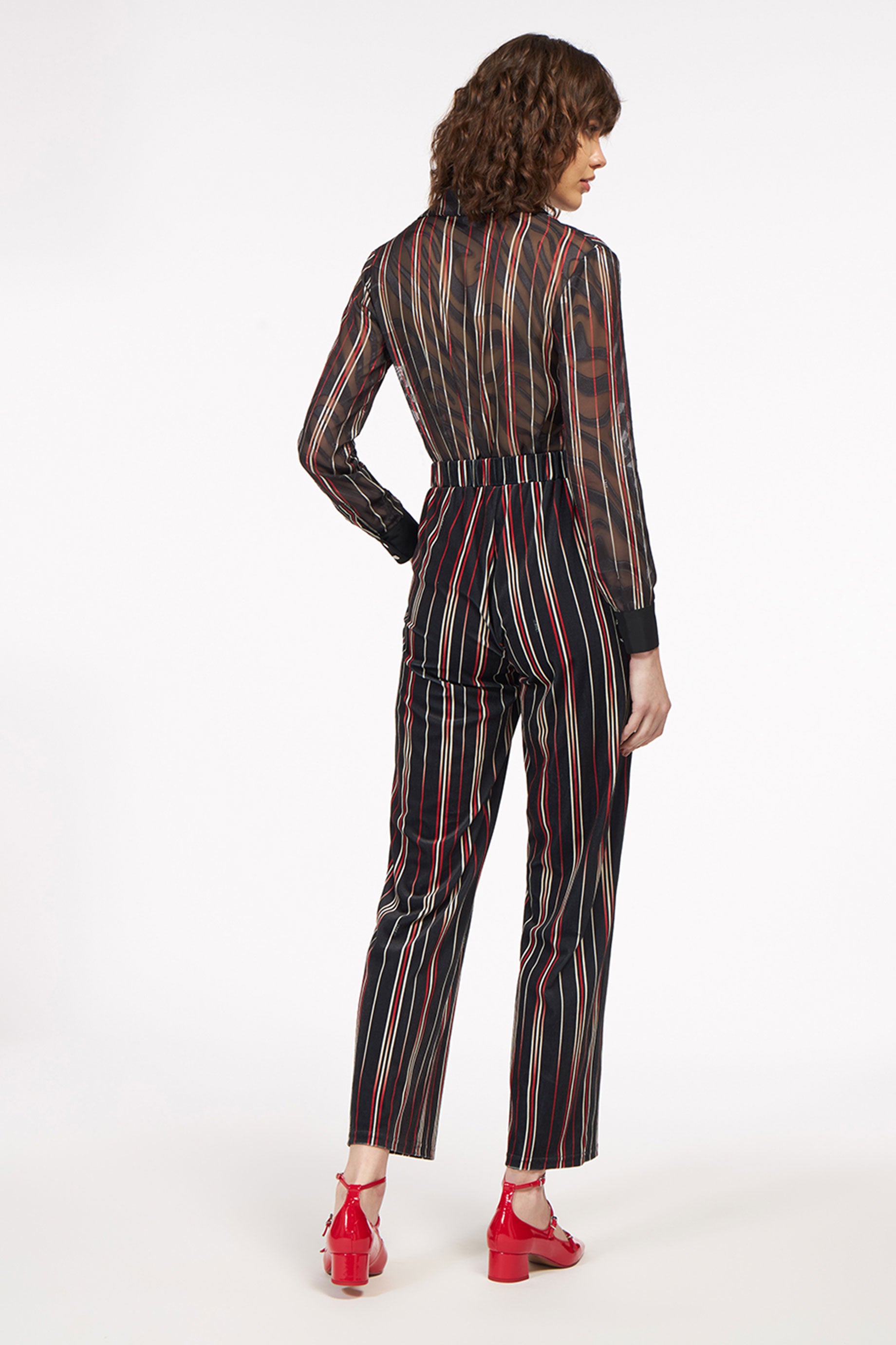 Lux Pants Multi Lines Black