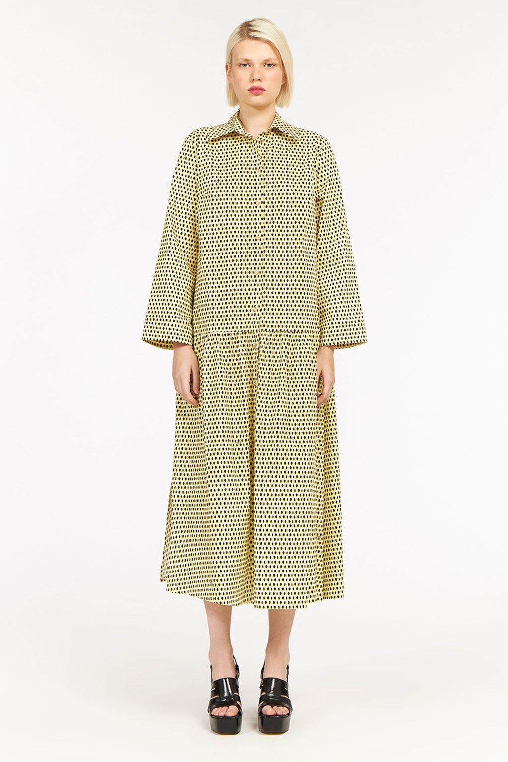 Magda Dress Dots Yellow&Black