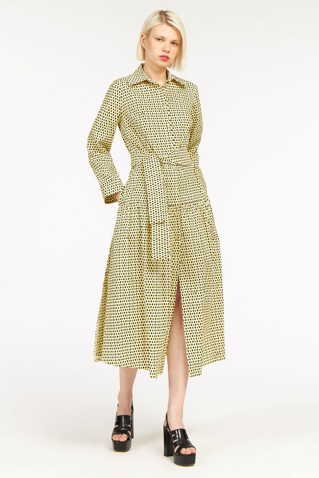Magda Dress Dots Yellow&Black