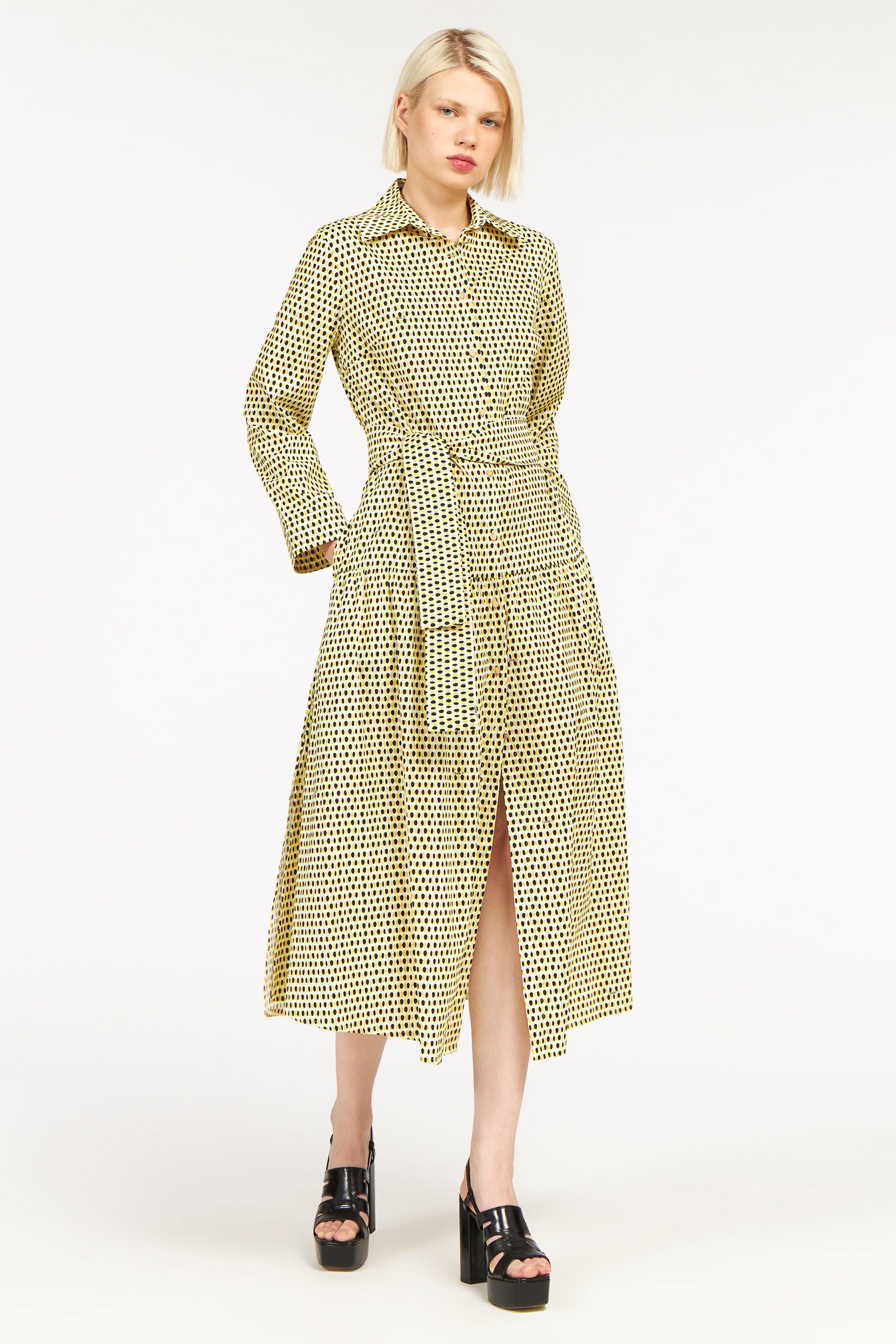Magda Dress Dots Yellow&Black