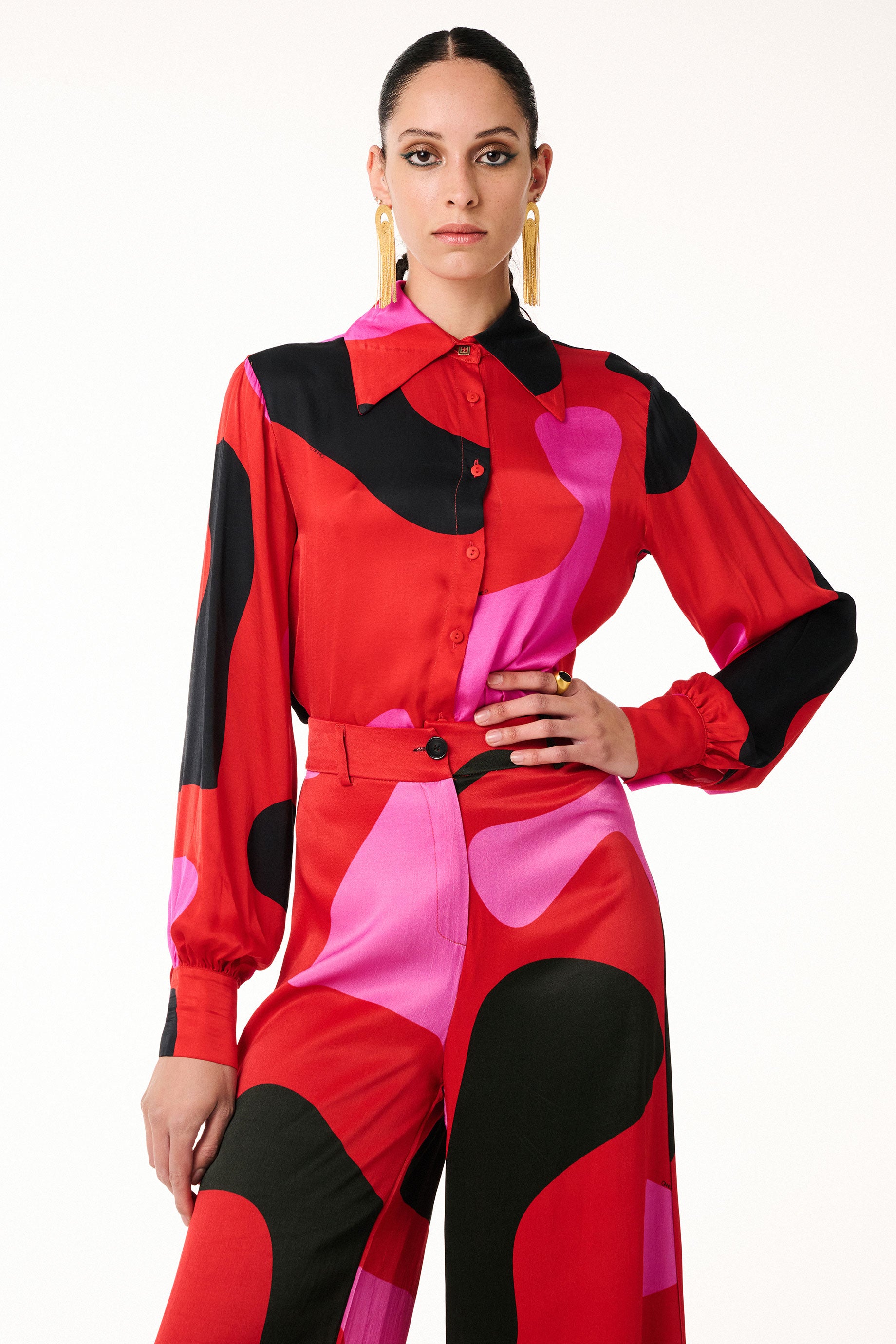 Martha Shirt Lava Red