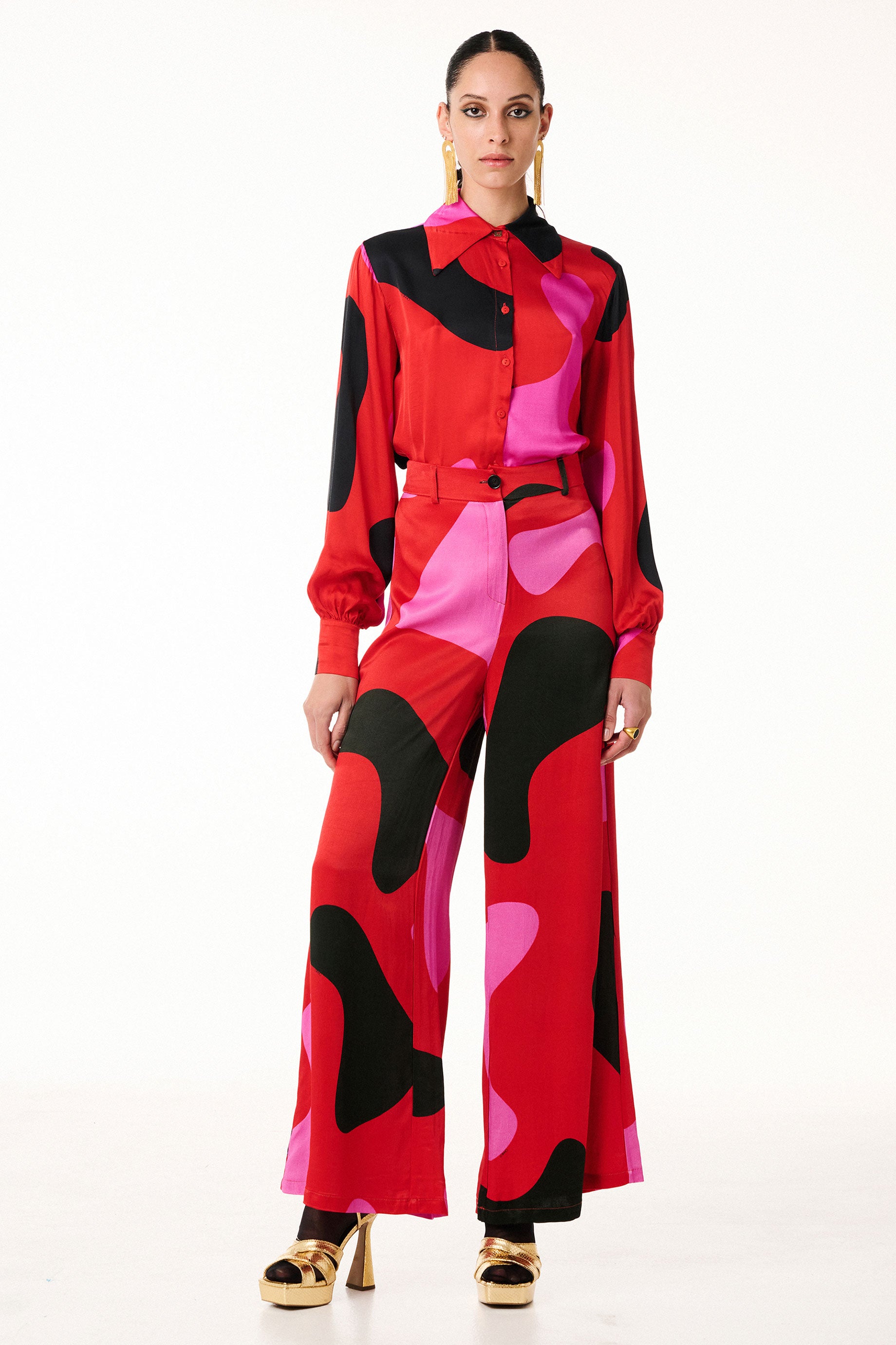 Martha Shirt Lava Red