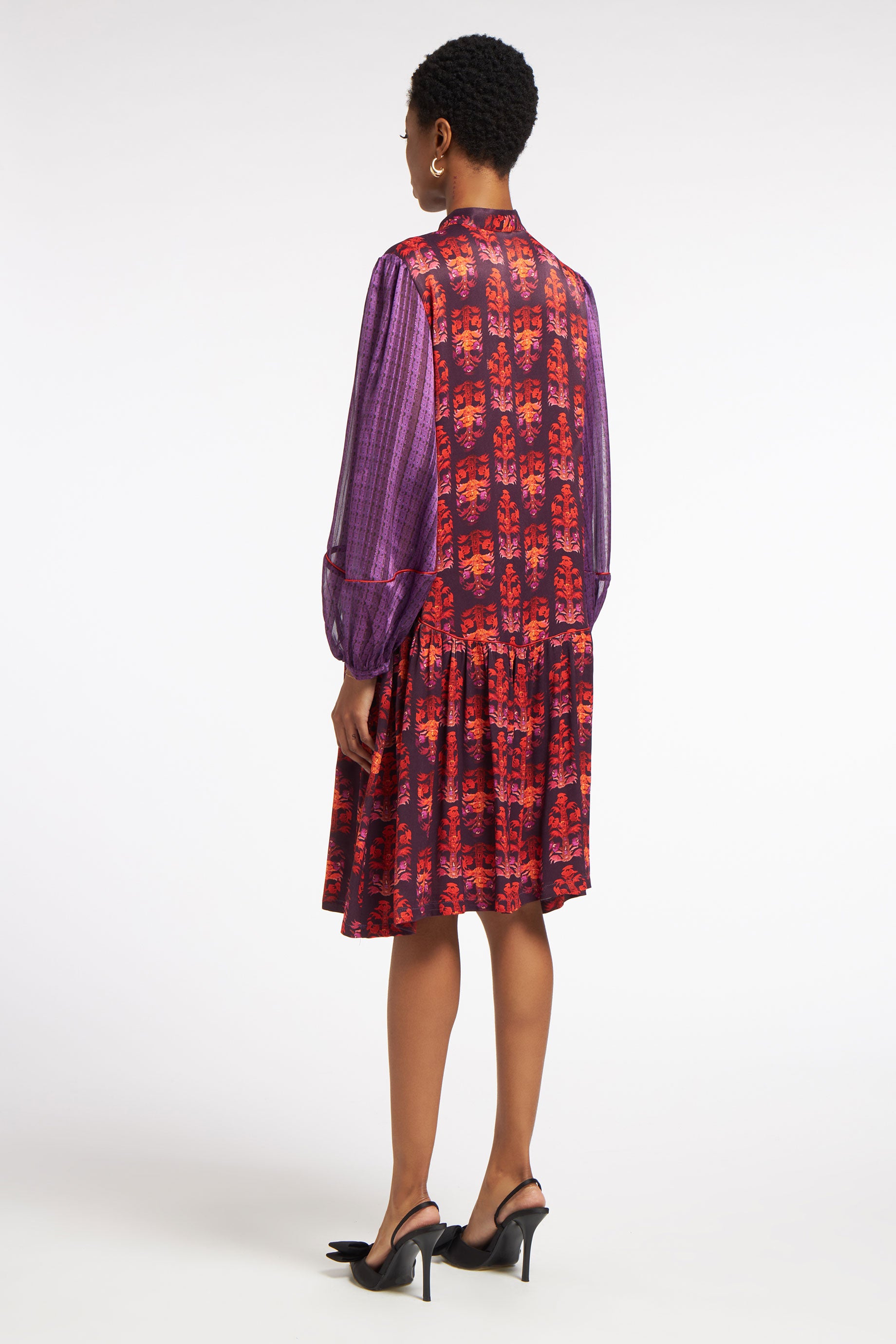 Mira Dress Stiches Plum/Weave Purple