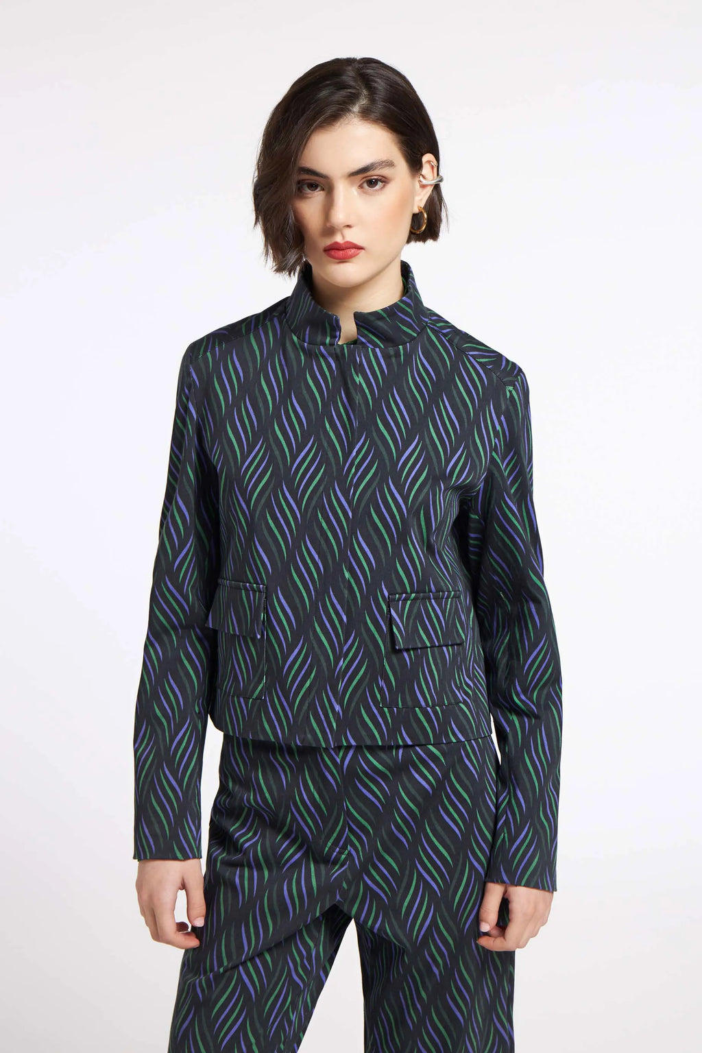 Missa Jacket Dancing Lines Black