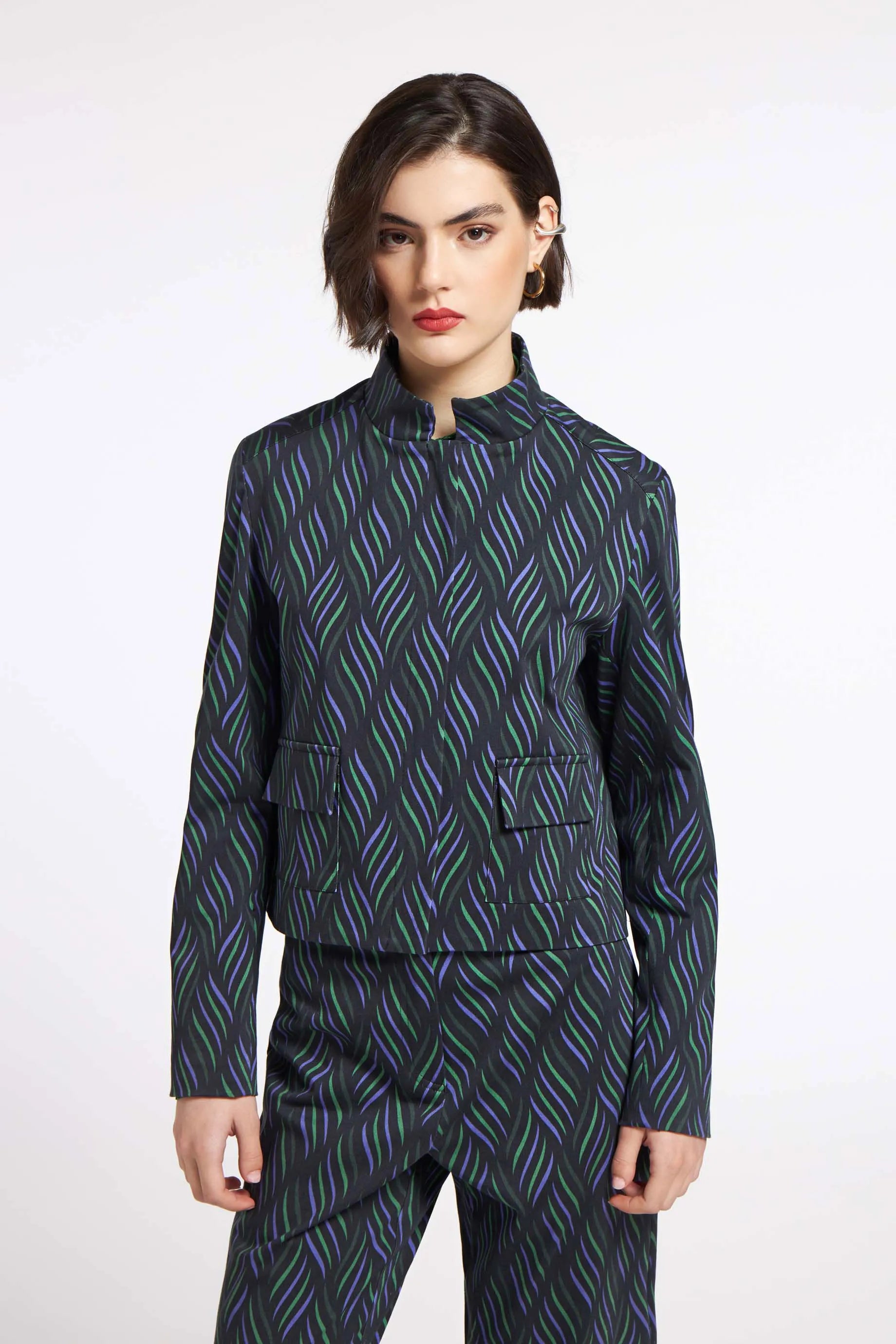 Missa Jacket Dancing Lines Black