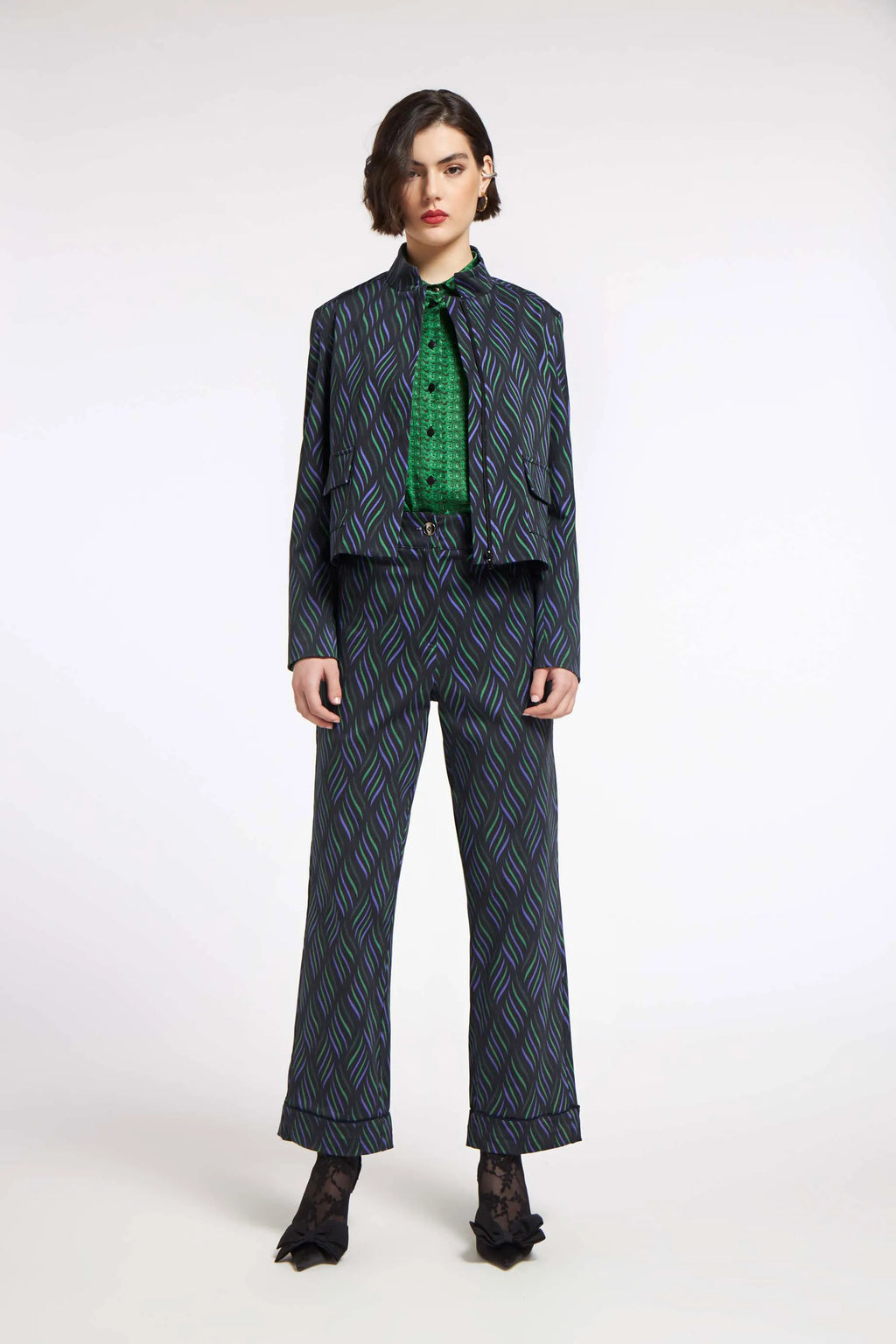 Missa Jacket Dancing Lines Black