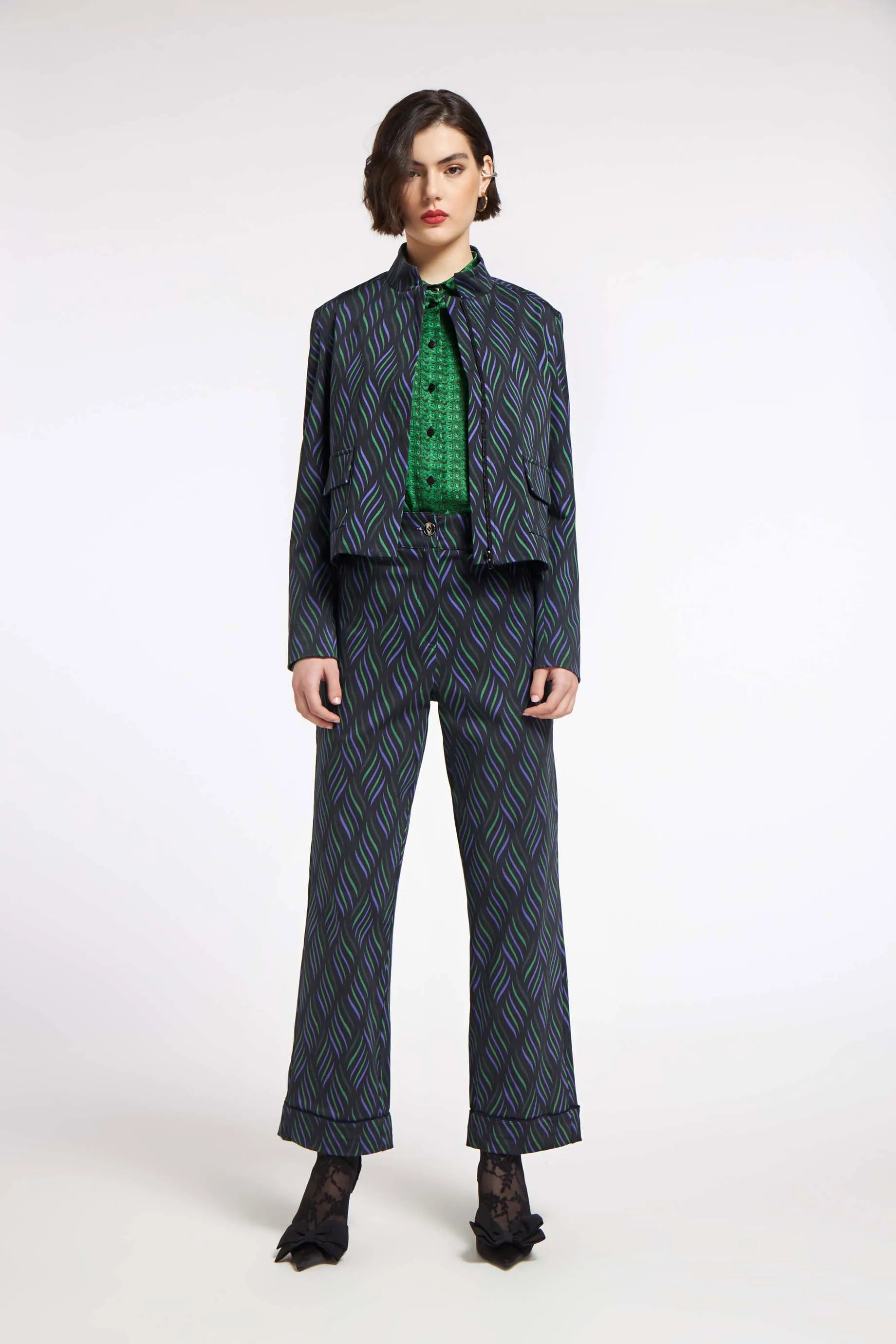 Missa Jacket Dancing Lines Black