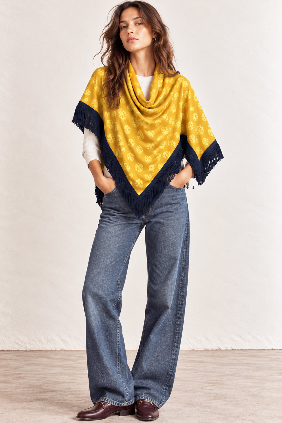 The Fringed Scarf Stitches Mustard
