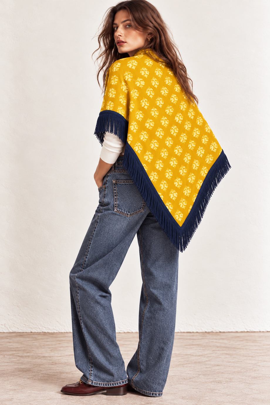 The Fringed Scarf Stitches Mustard