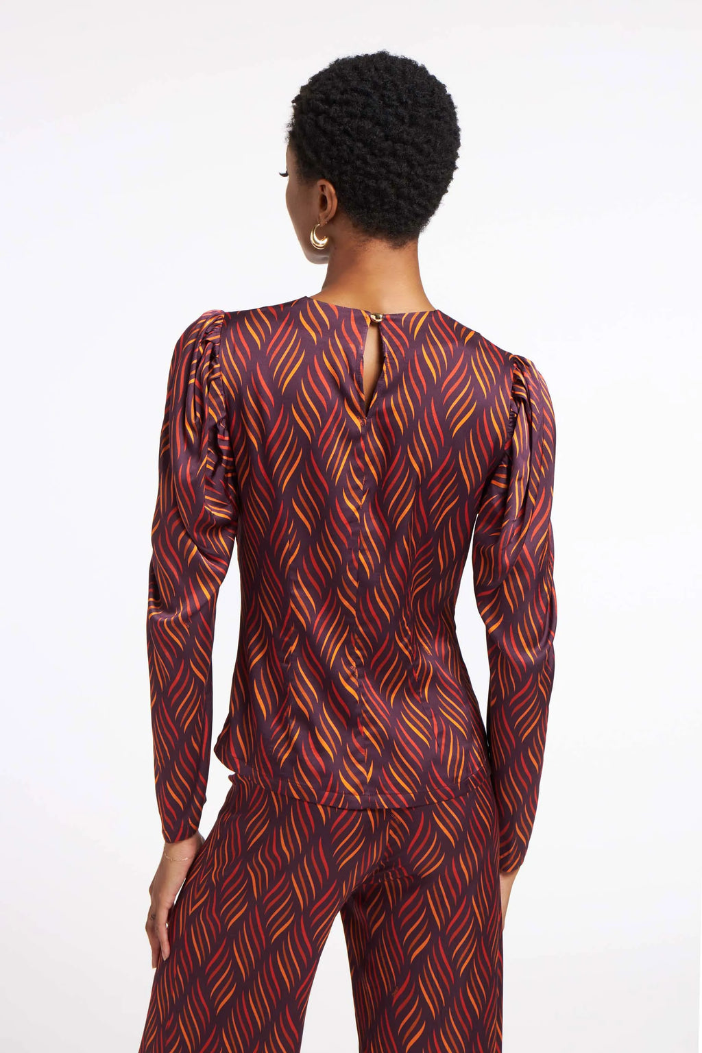 Nala Blouse Dancing Lines Plum