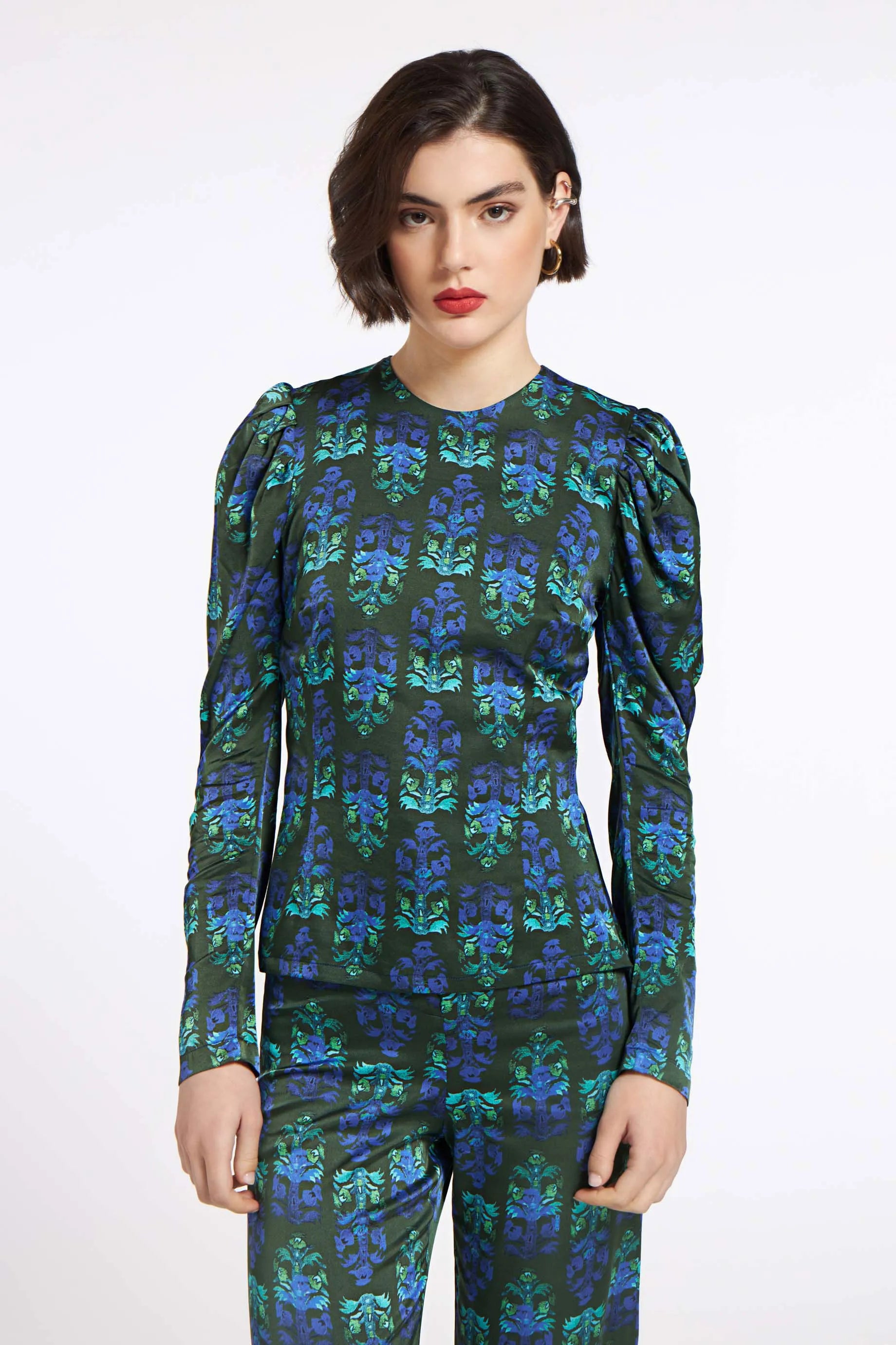 Nala Blouse Stiches Green